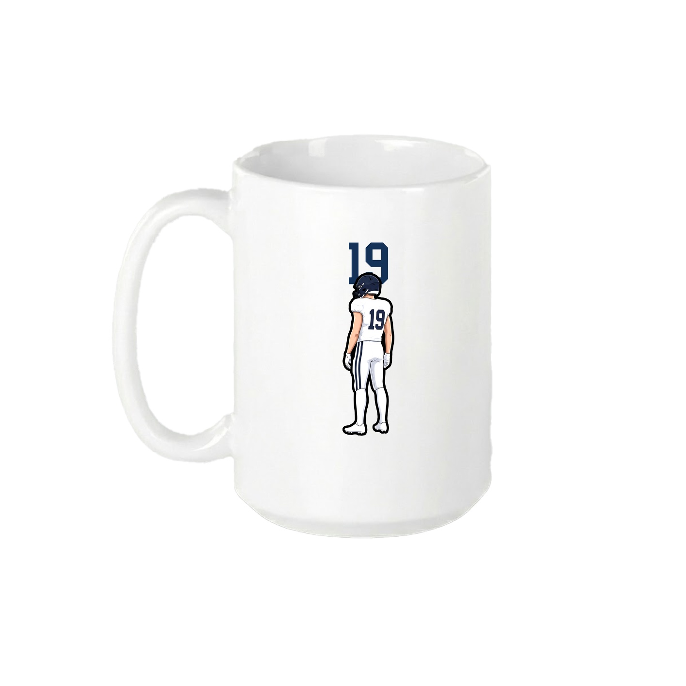 15oz Coffee Mug — Number Top in White