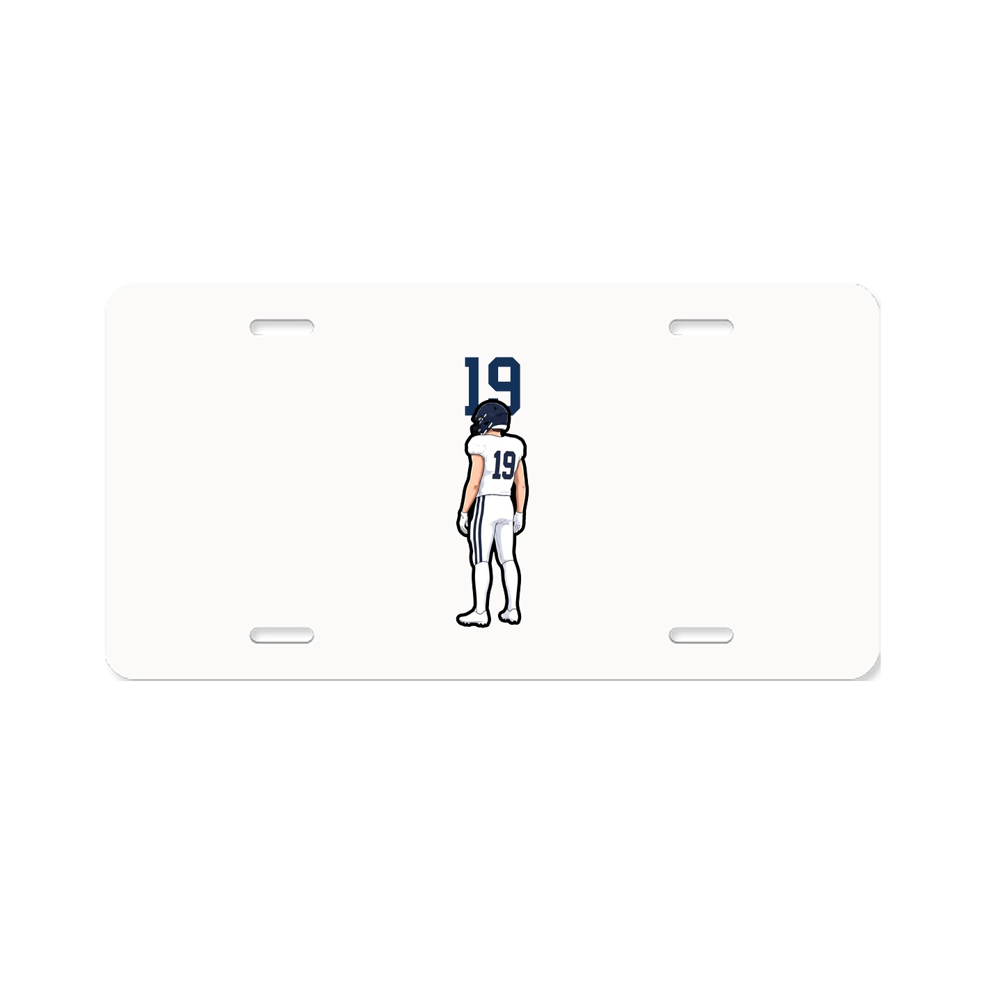 License Plate — Number Top in Classic