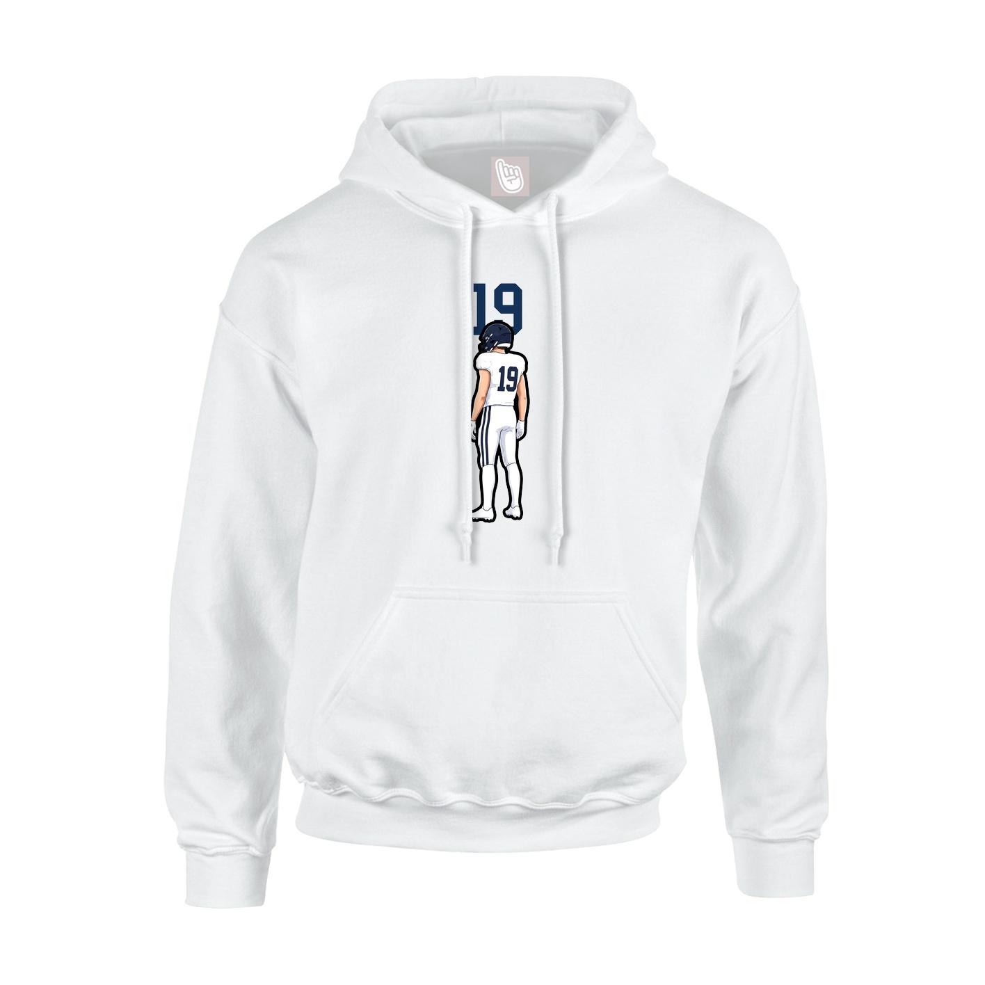 Hoodie — Number Top in White