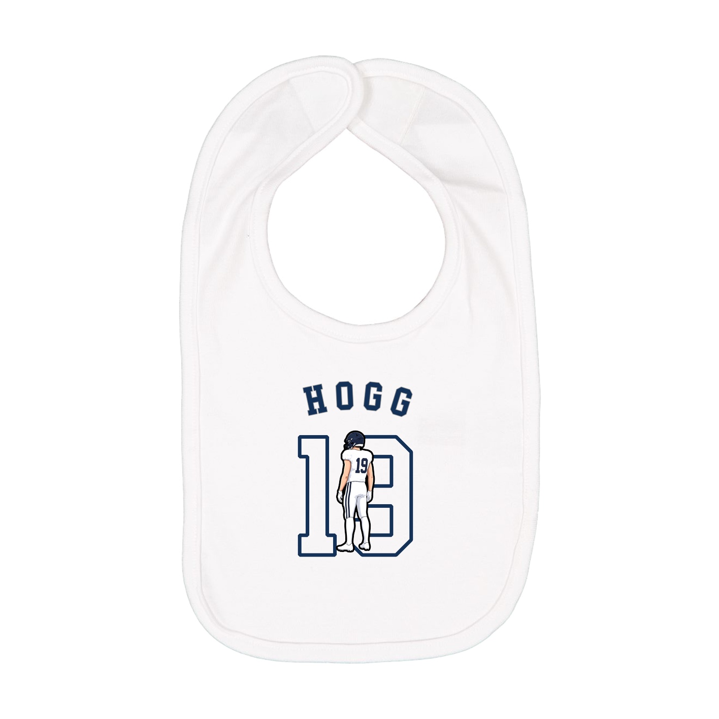 Infant Bib — Shirsey Arch in White