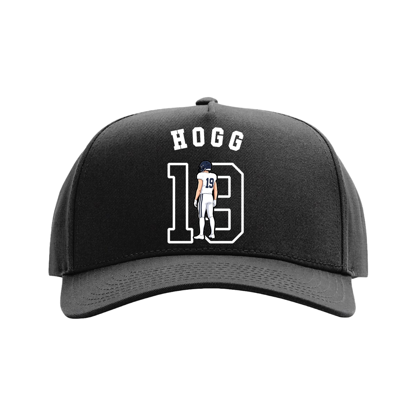 Full Fabric Five-Panel Champ Cap — Shirsey Arch in Black