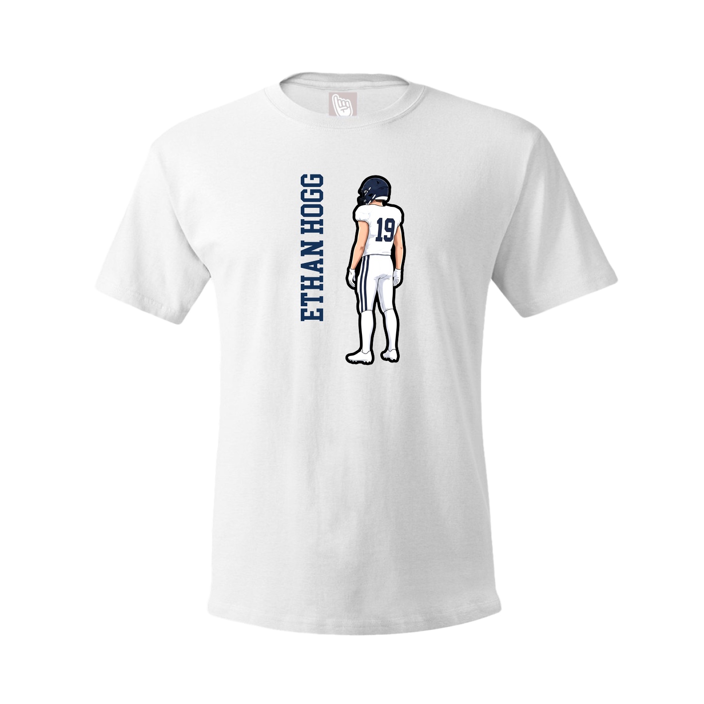 Tee — Name Vertical in White