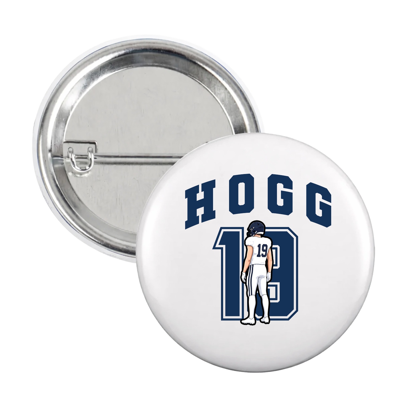 Game Day Button — Number in White