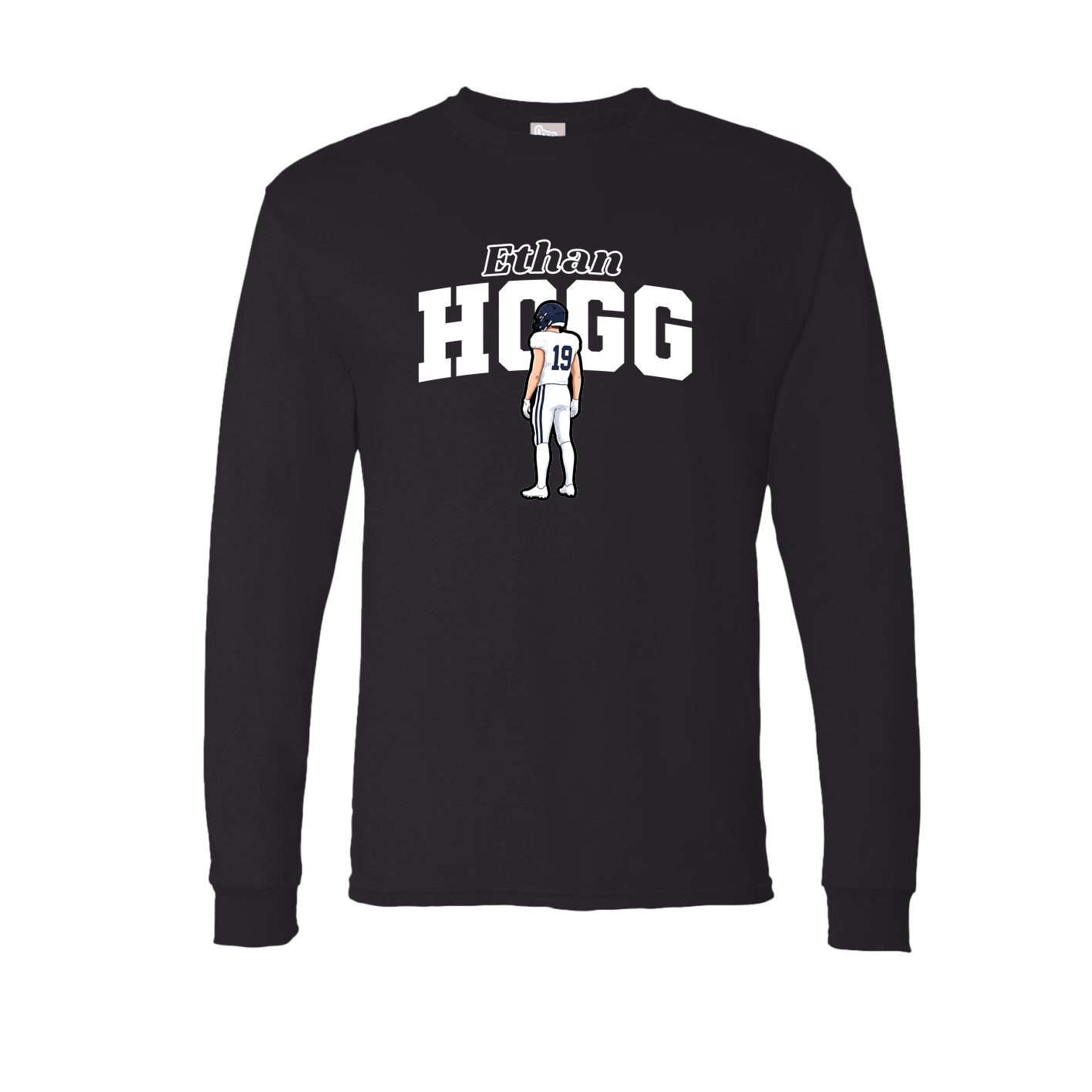 Long Sleeve Tee — Name Arch in Black