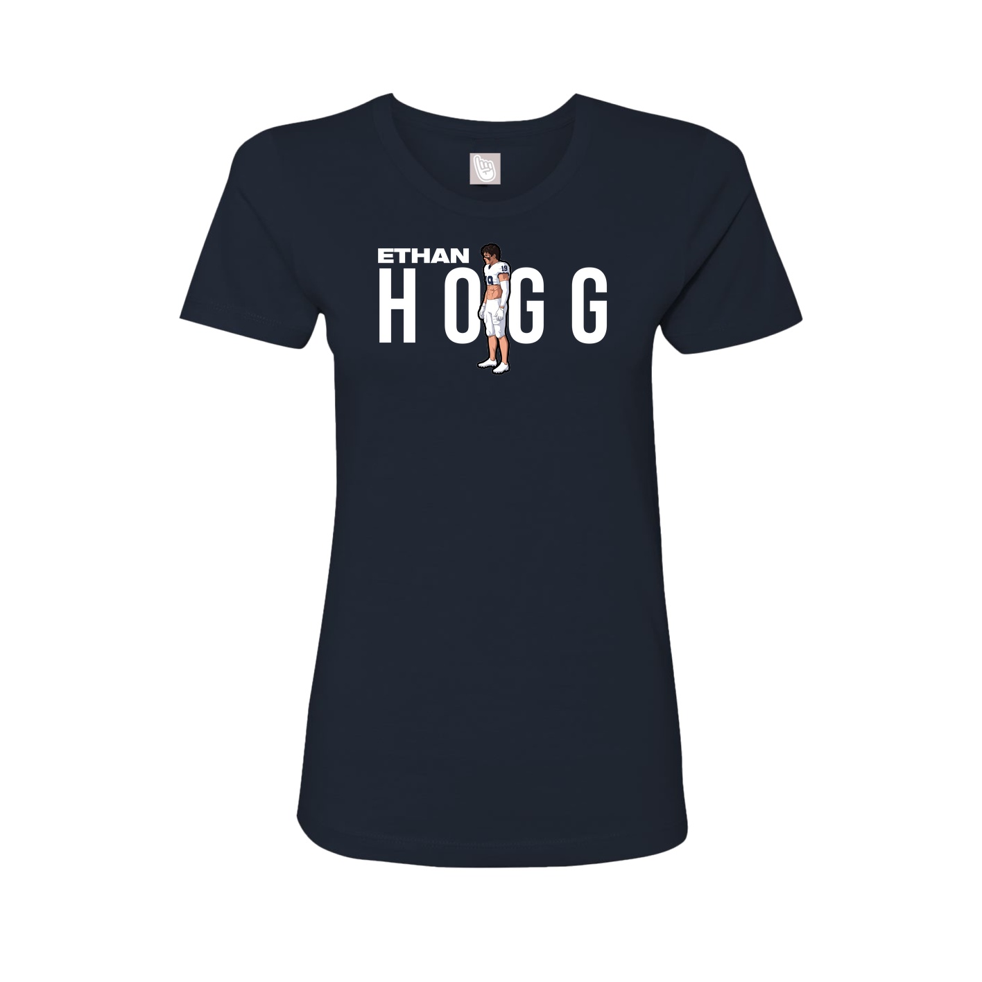 Fitted Women's Tee — Player Name in Navy