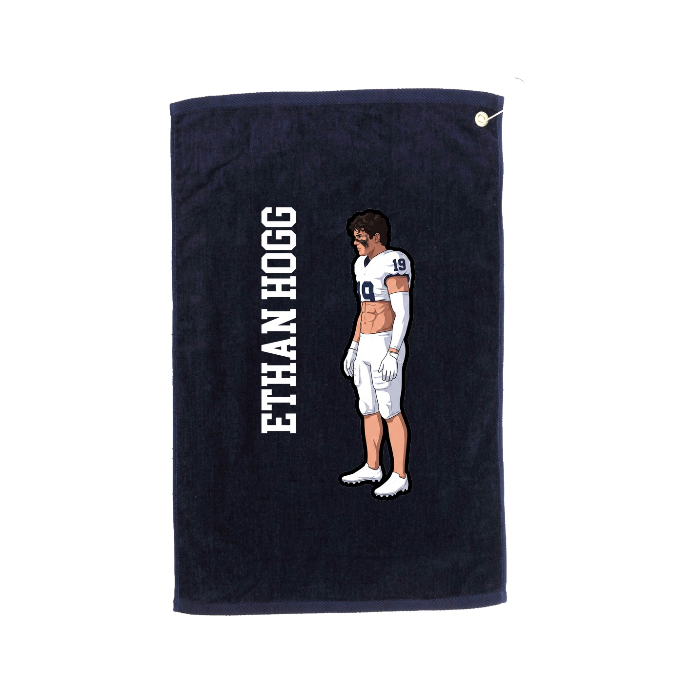 Golf Towel — Name Vertical in Navy