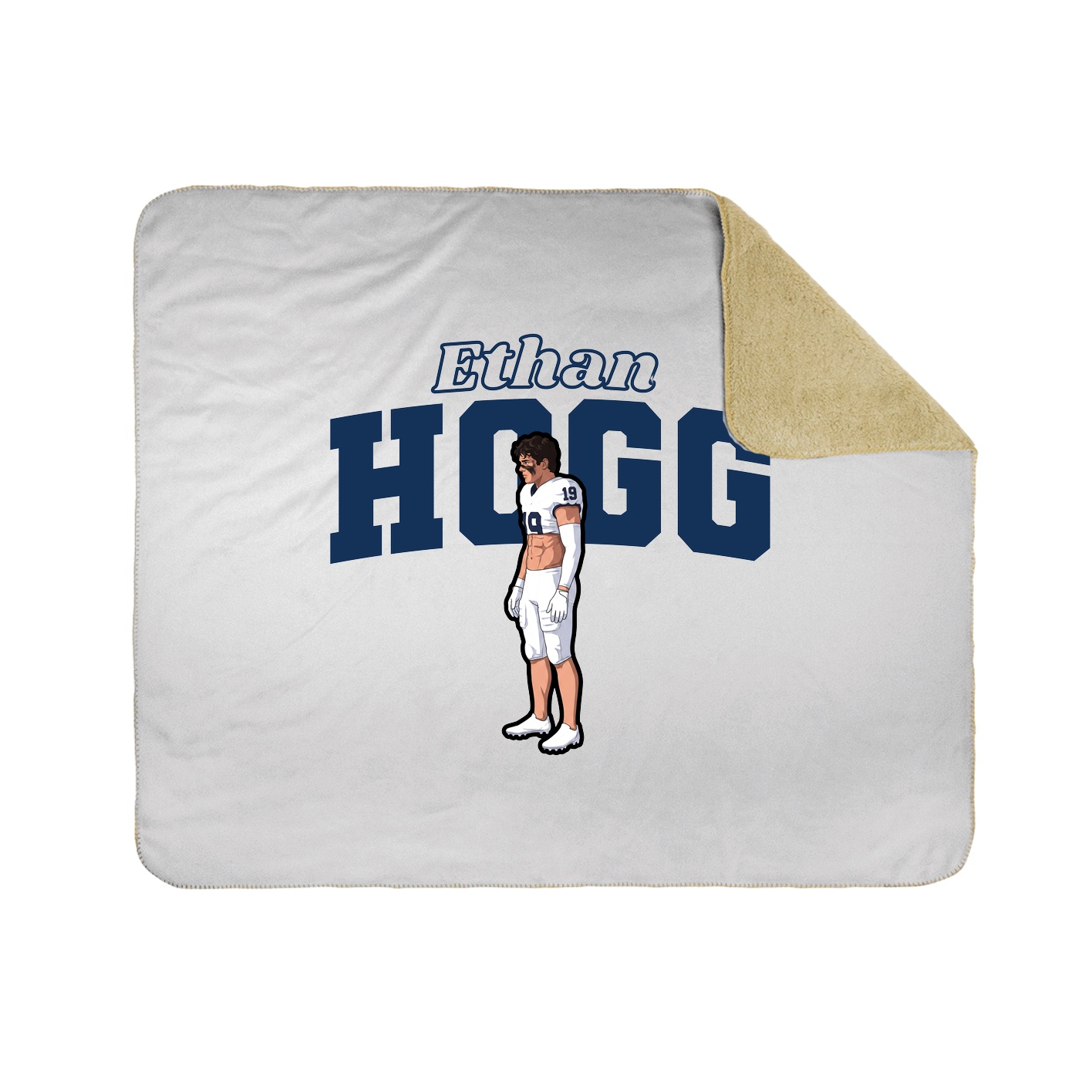 Throw Blanket — Name Arch in White
