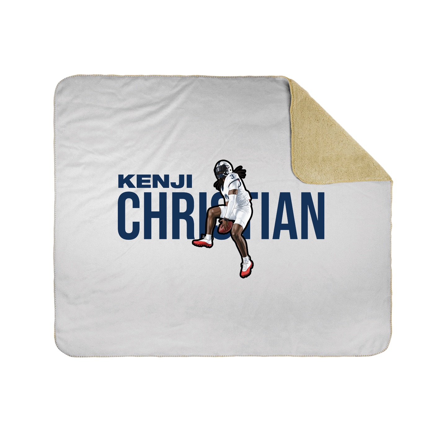 Throw Blanket — Player Name in White