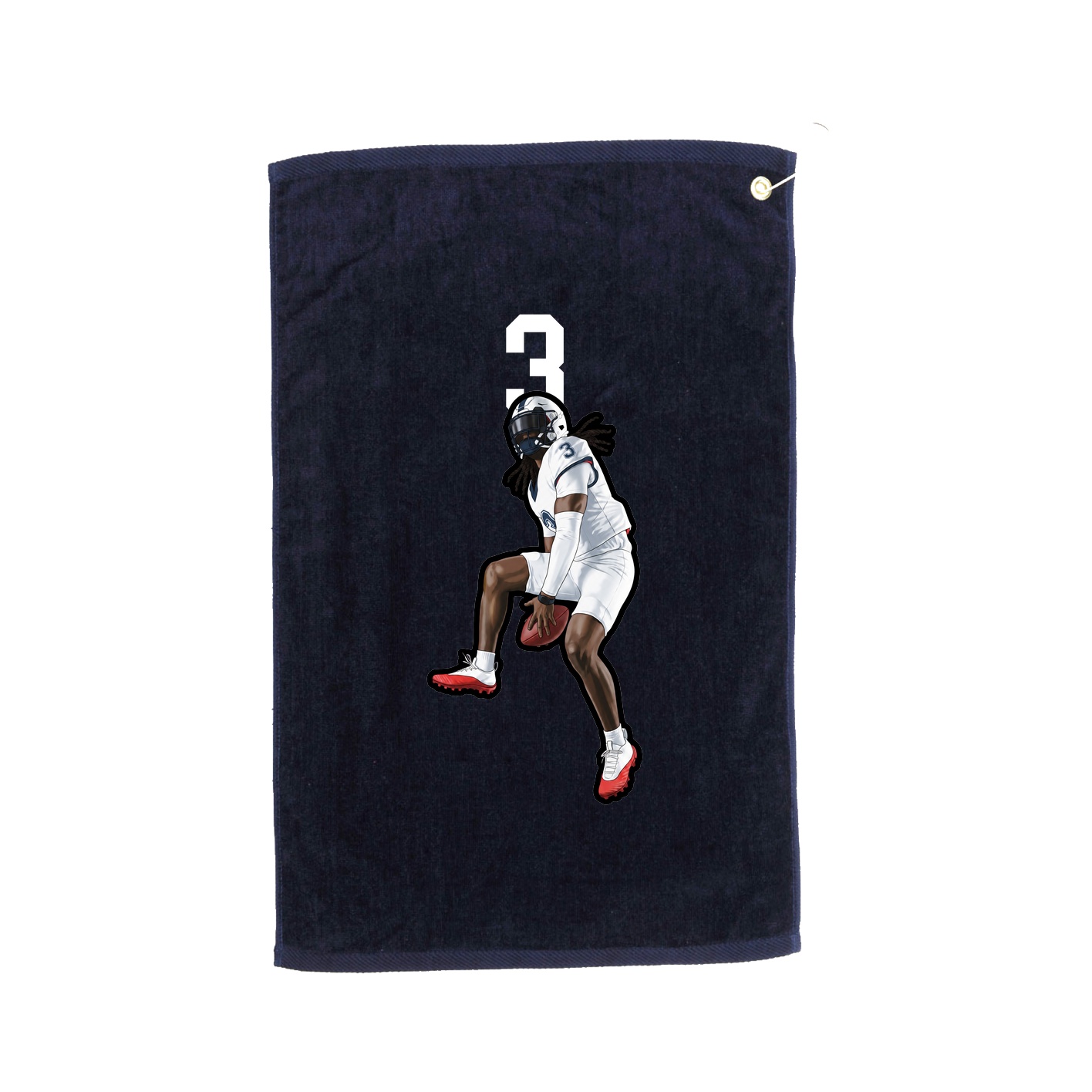 Golf Towel — Number Top in Navy
