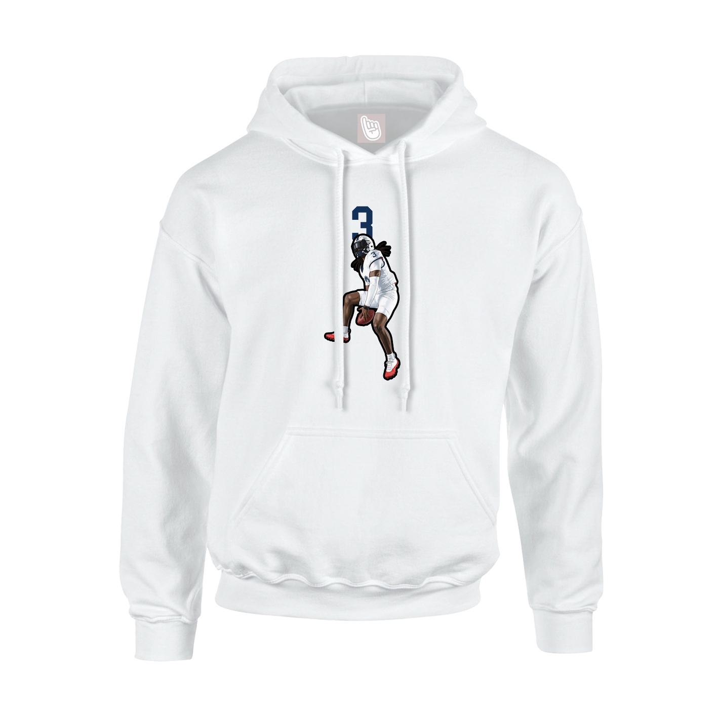 Hoodie — Number Top in White