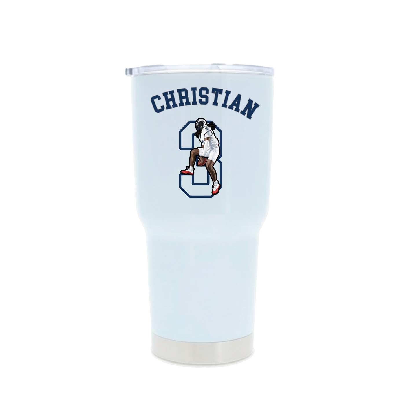 30oz Stainless Steel Tumbler — Shirsey Arch in White