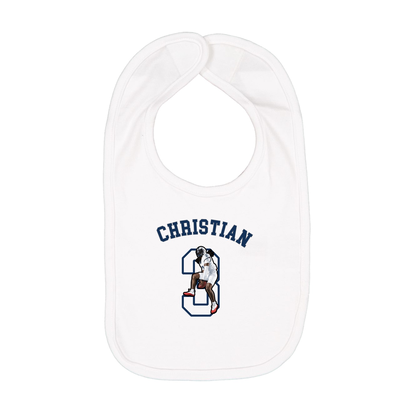 Infant Bib — Shirsey Arch in White