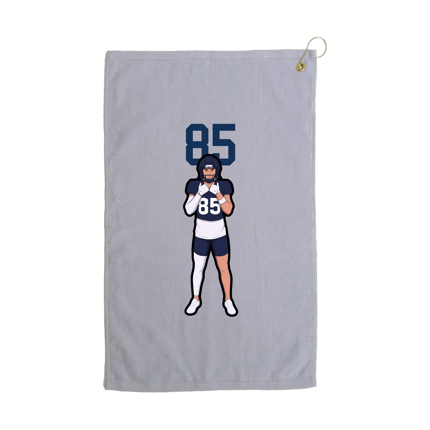 Golf Towel — Number Top in Grey