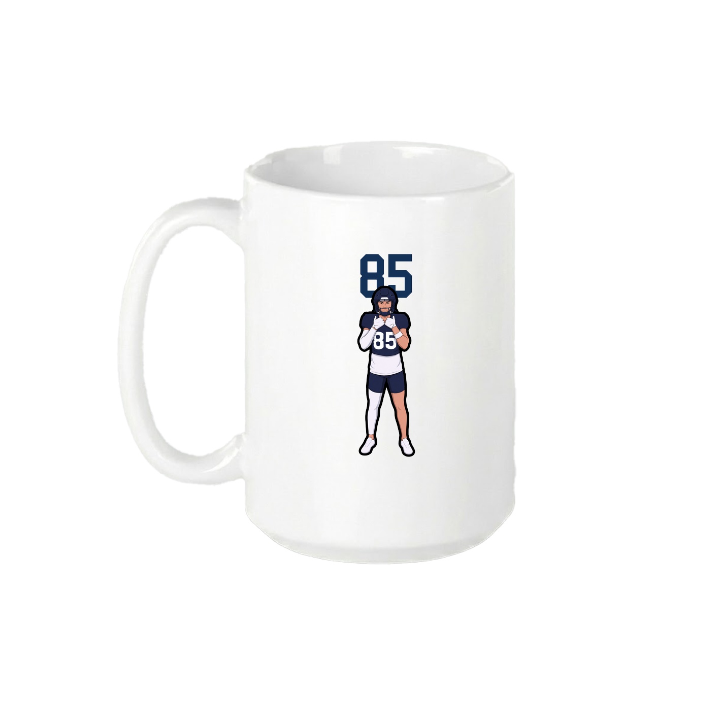 15oz Coffee Mug — Number Top in White