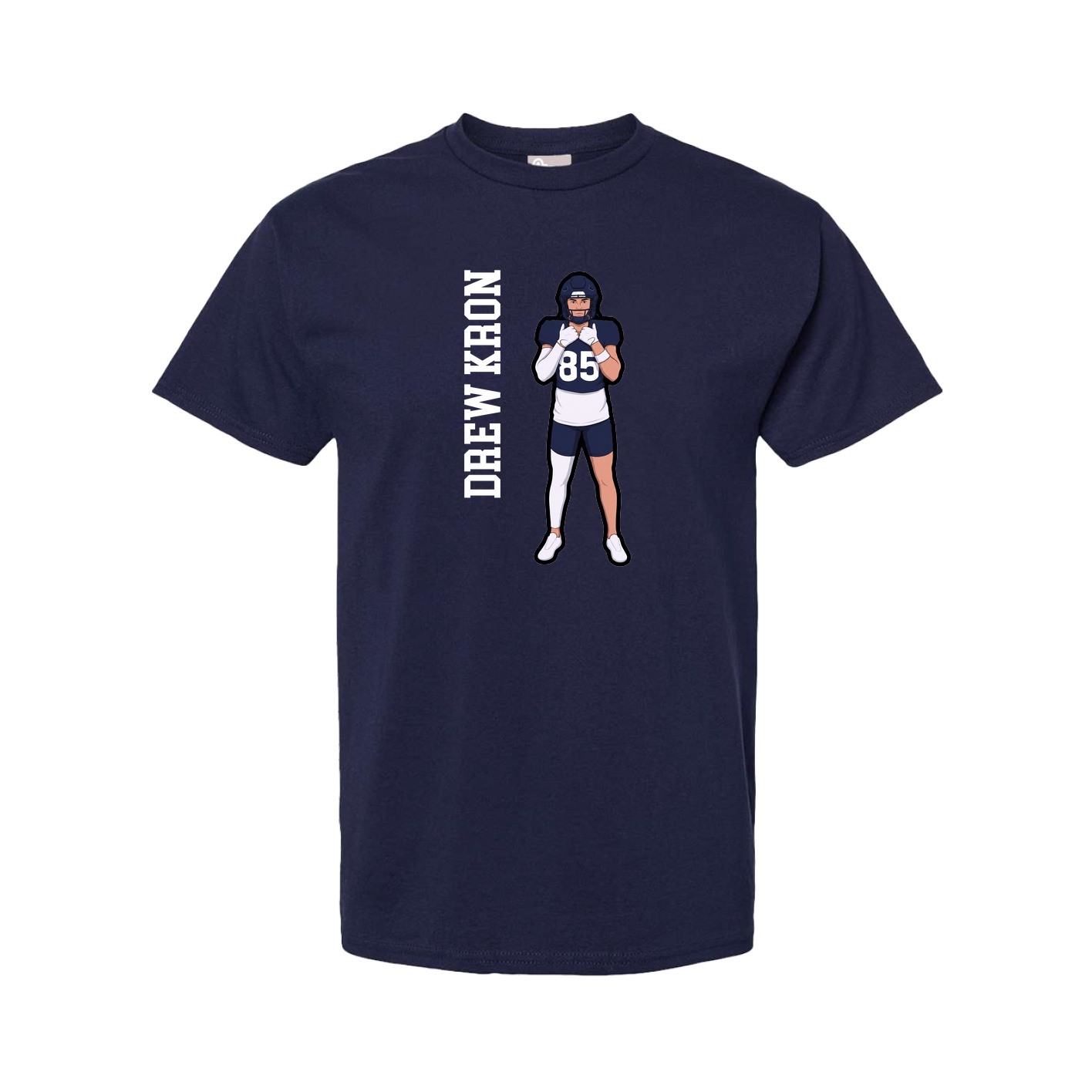 Tee — Name Vertical in Navy