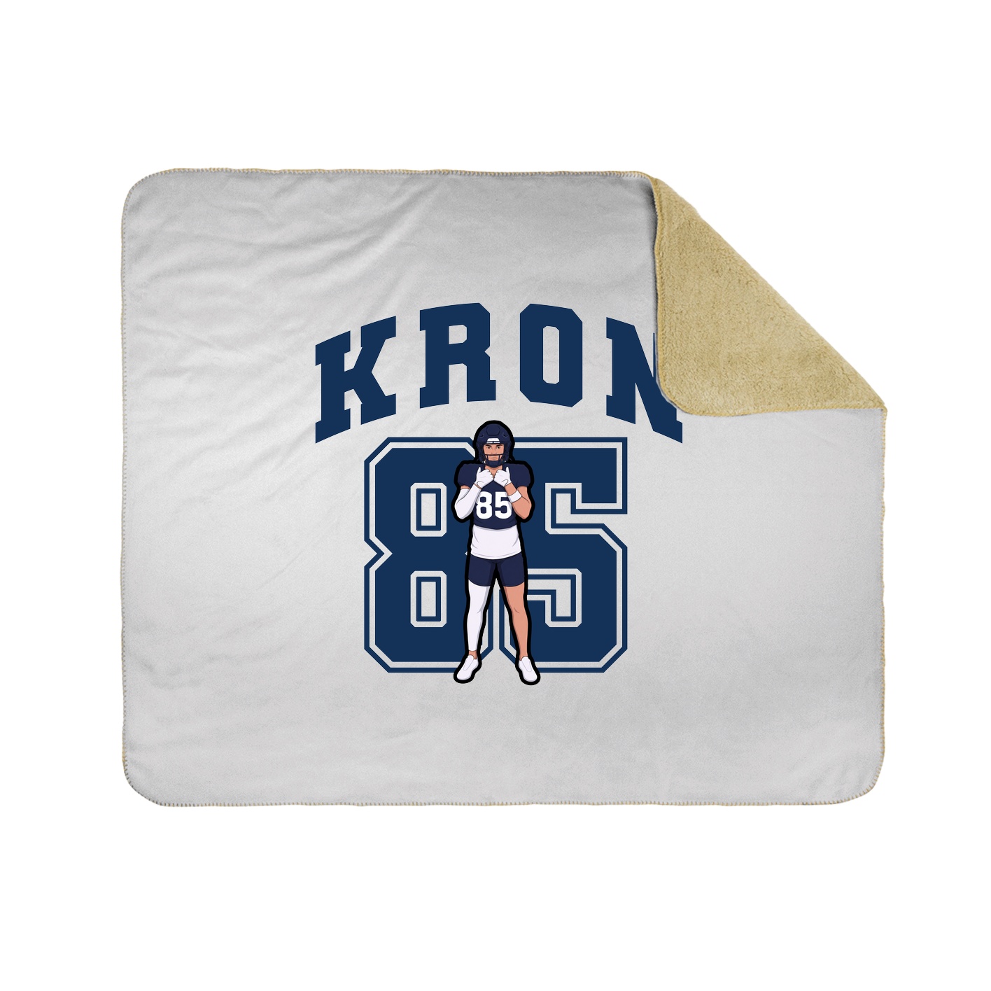 Throw Blanket — Number in White