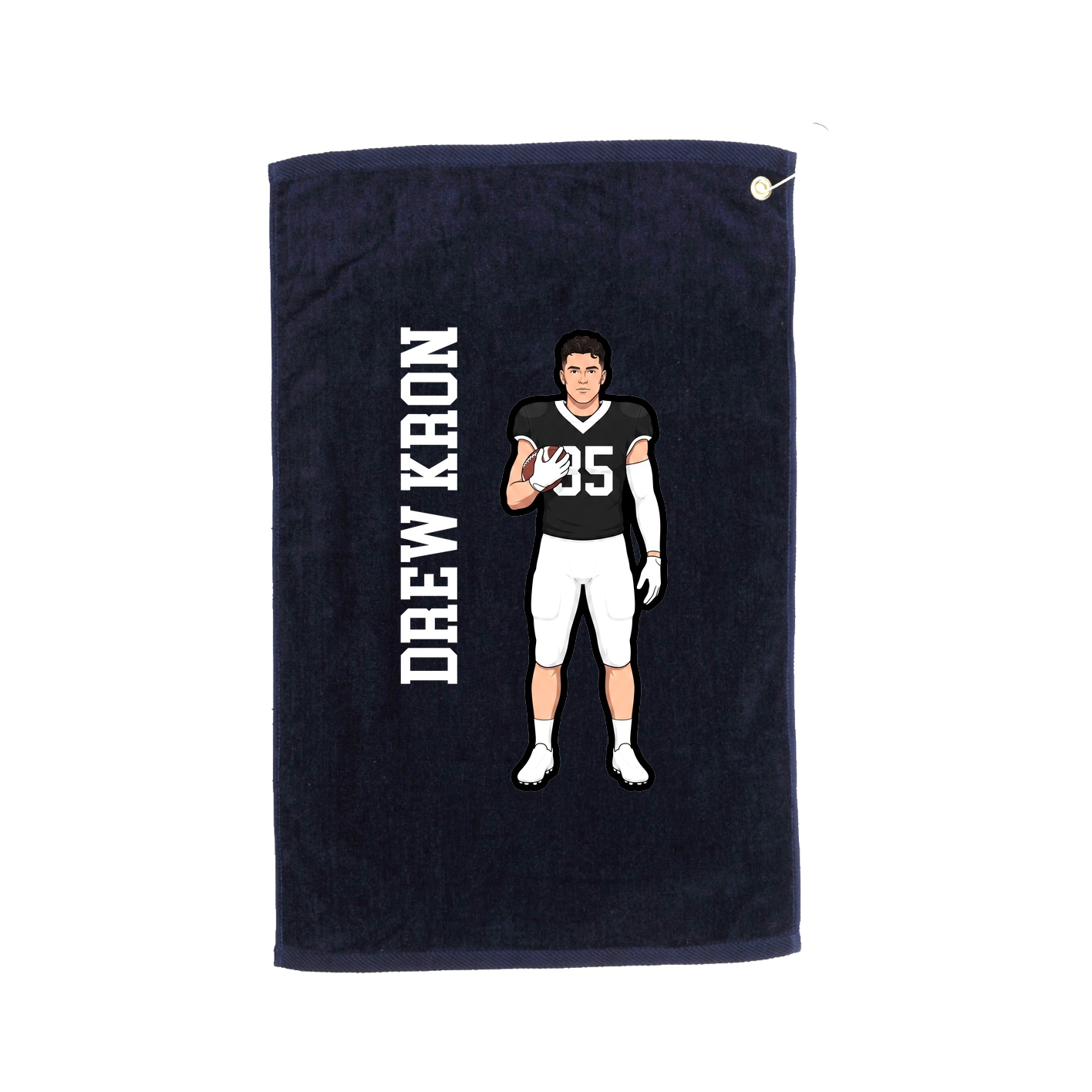 Golf Towel — Name Vertical in Navy