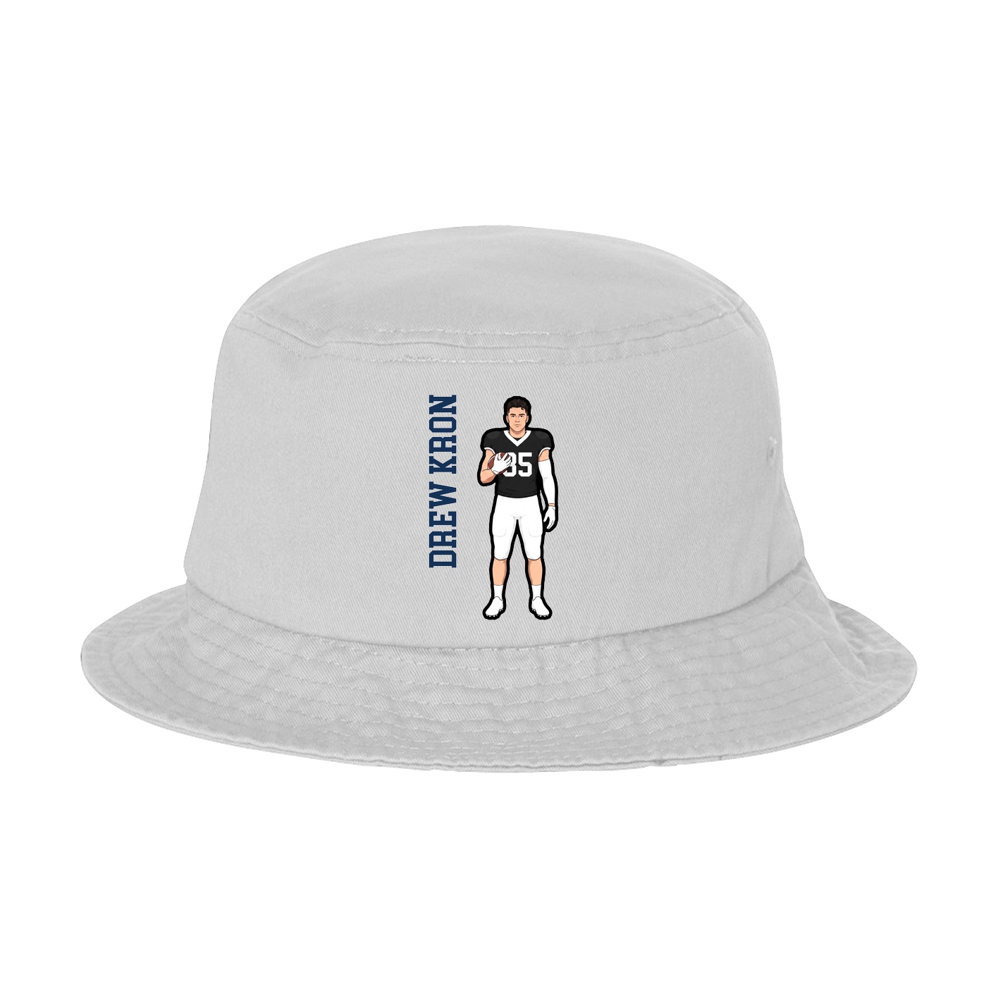 Bucket Cap — Name Vertical in White