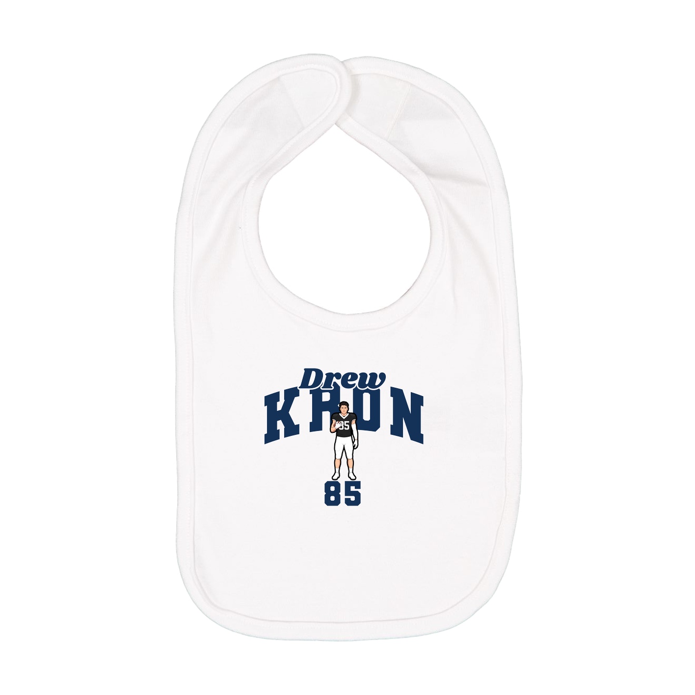 Infant Bib — Signature Arch in White