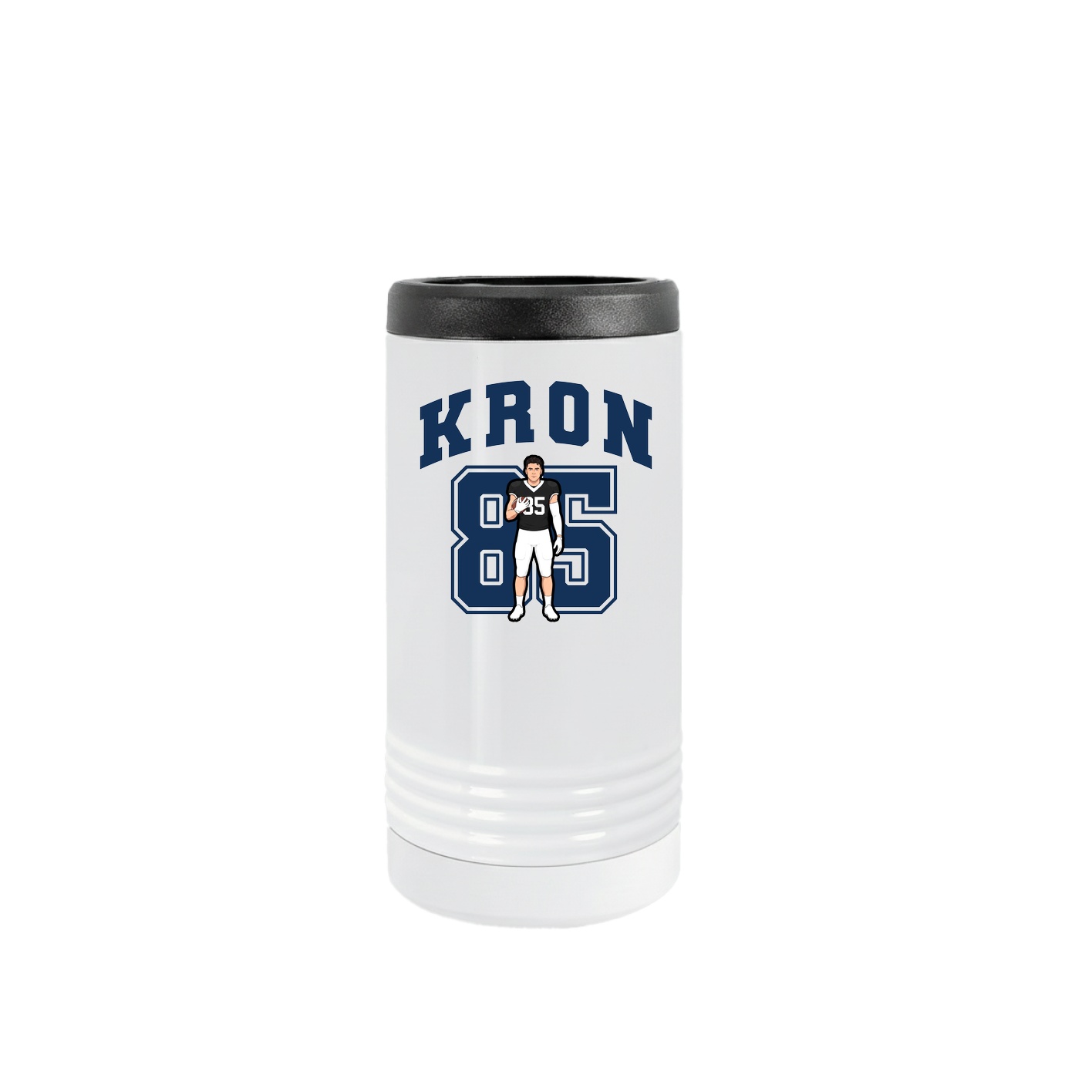 Slim Beverage Holder — Number in White