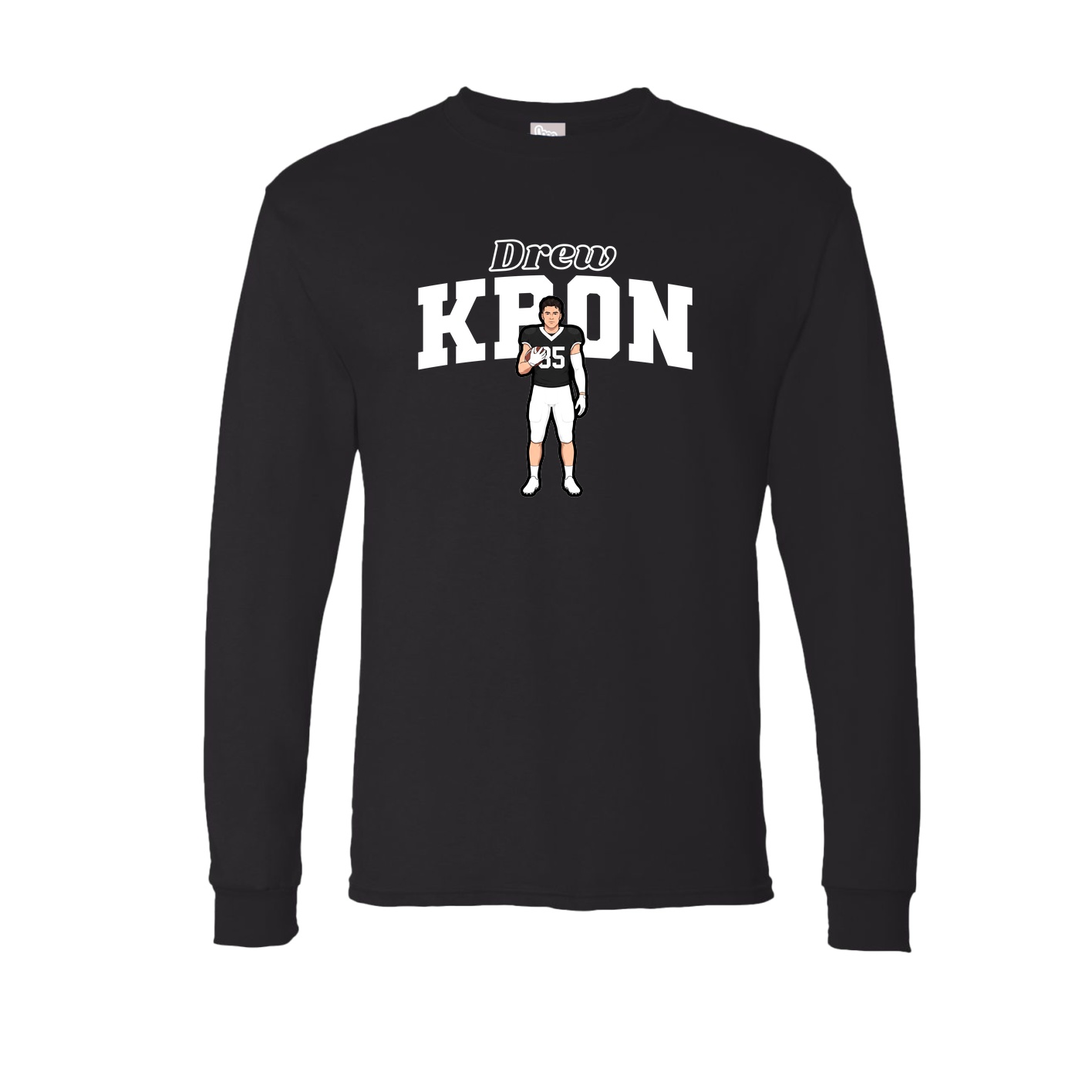 Long Sleeve Tee — Name Arch in Black