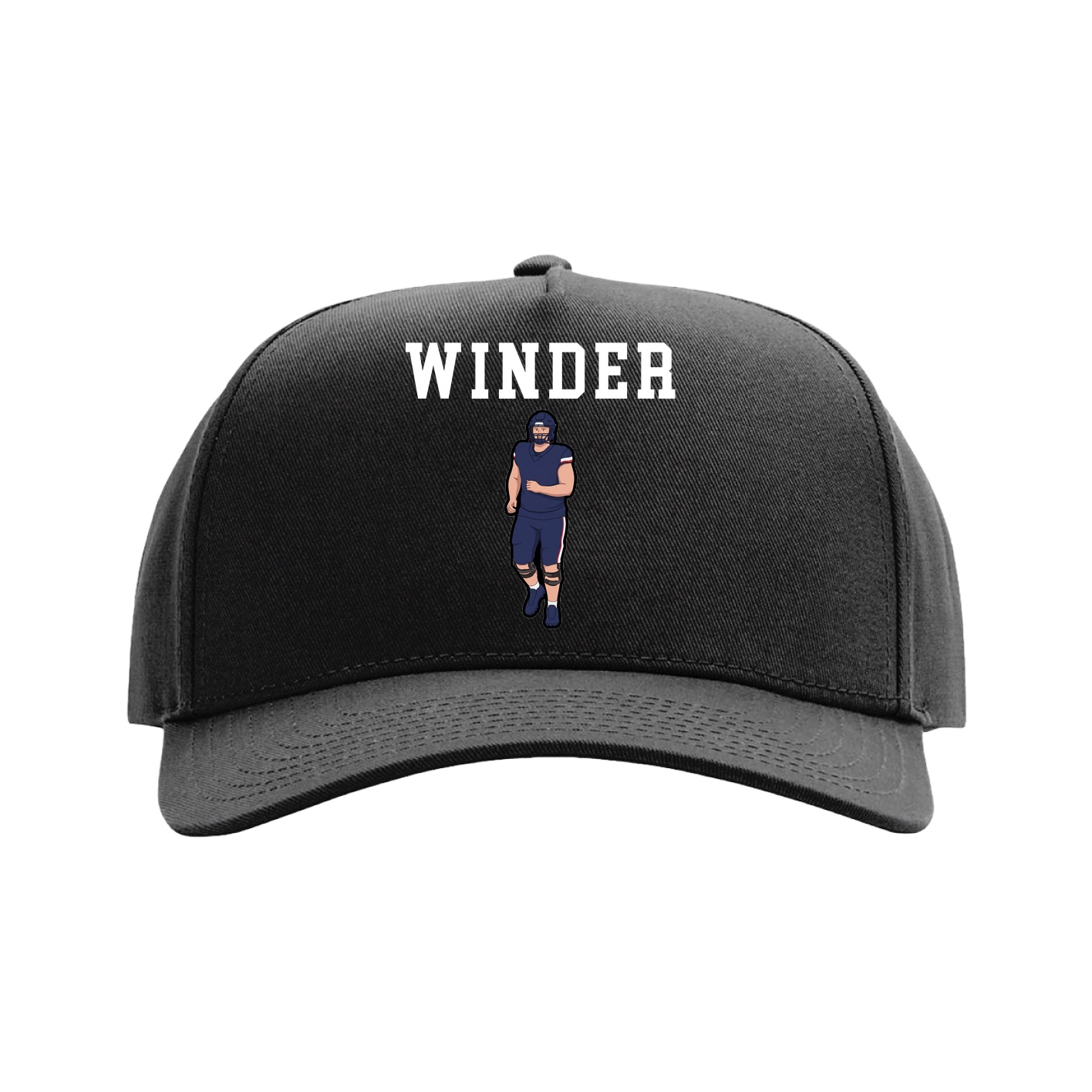 Full Fabric Five-Panel Champ Cap — Shirsey in Black