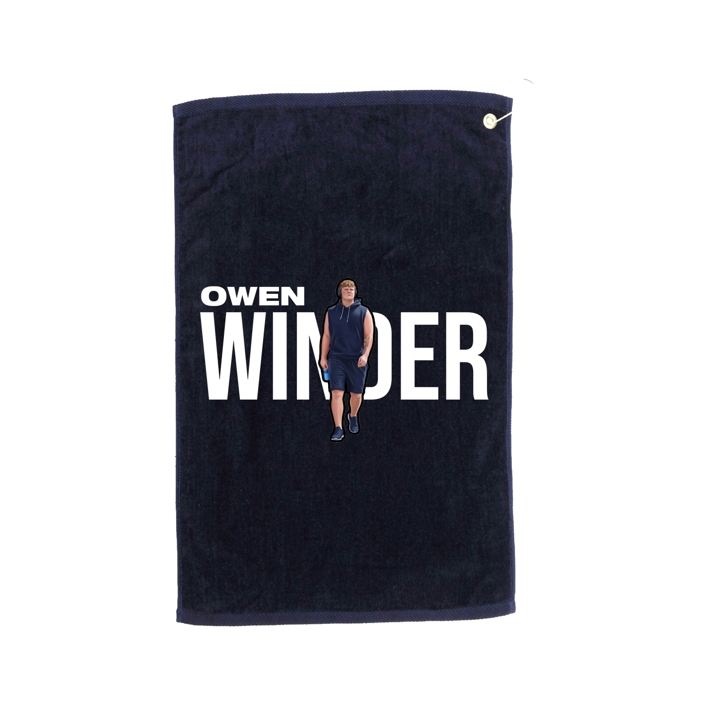 Golf Towel — Player Name in Navy