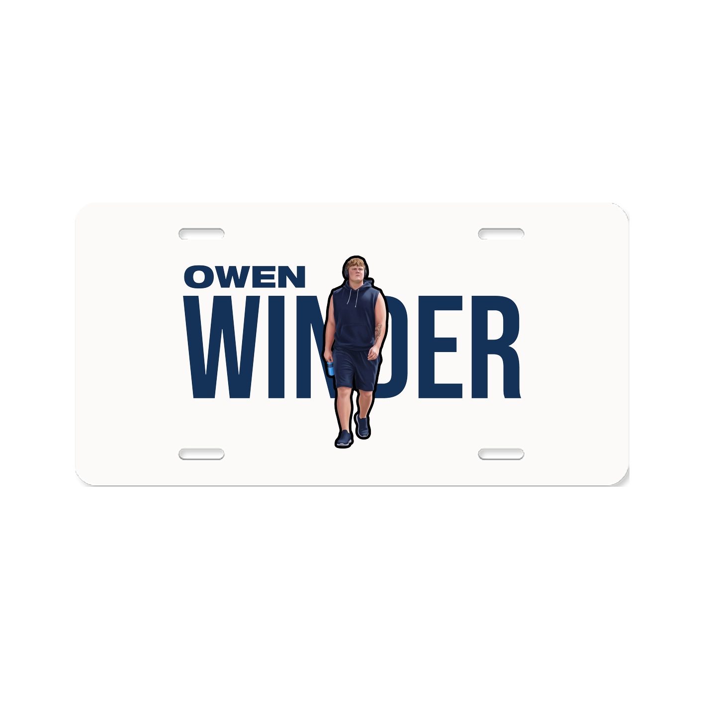 License Plate — Player Name in Classic