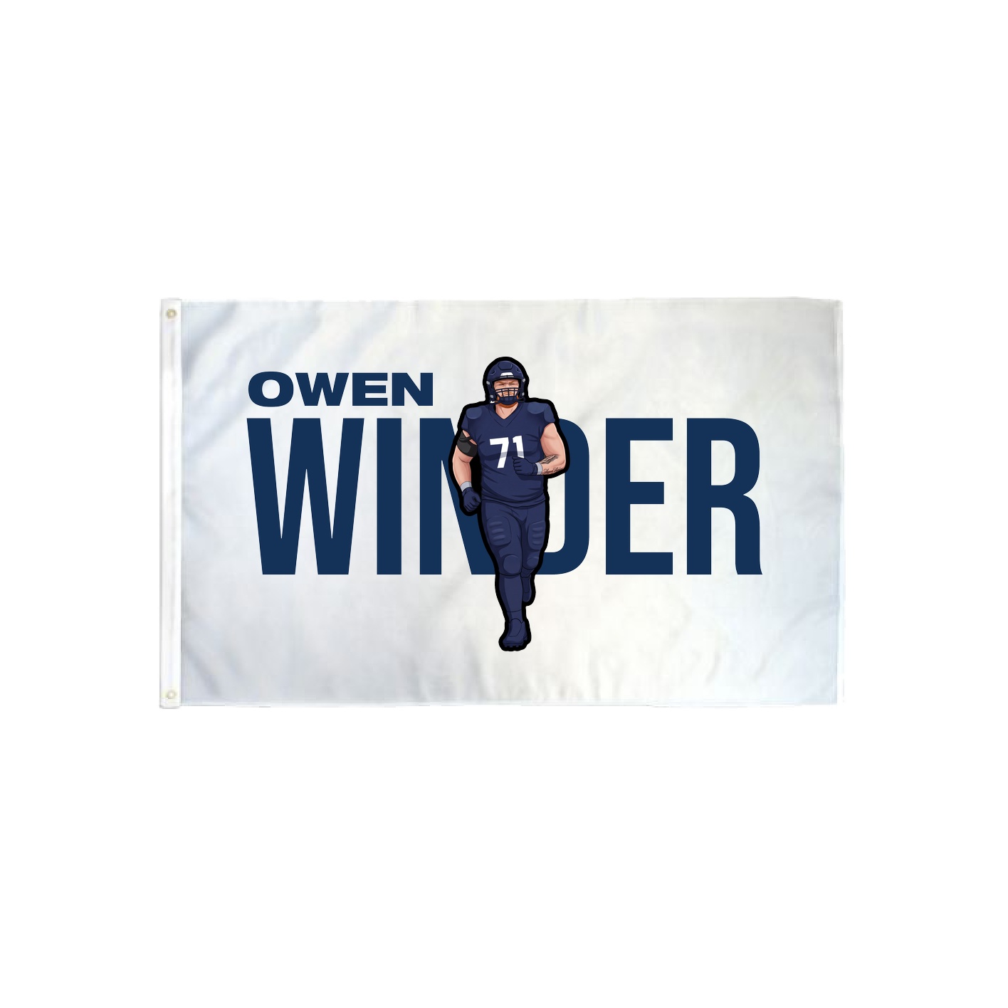 3x5 Flag — Player Name in Classic