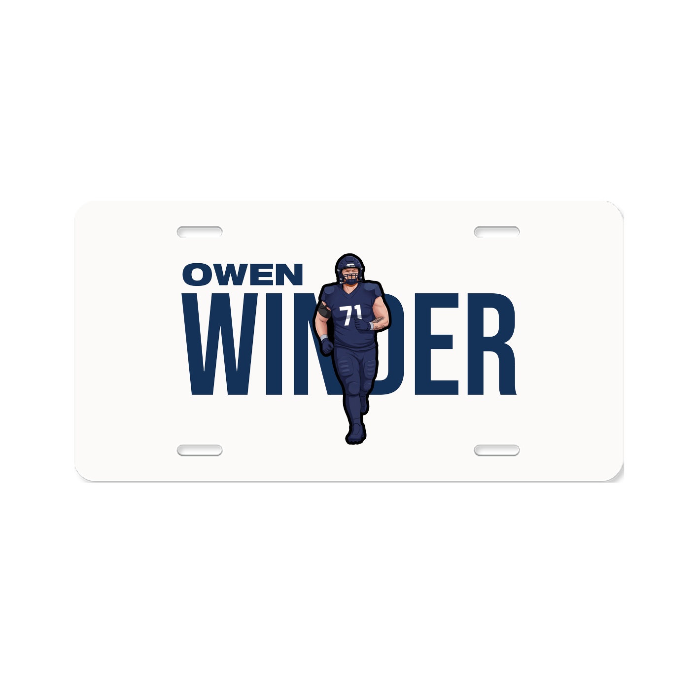 License Plate — Player Name in Classic