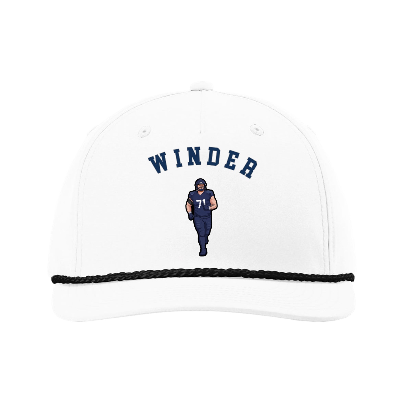 Five-Panel Classic Rope Cap — Shirsey Arch in White