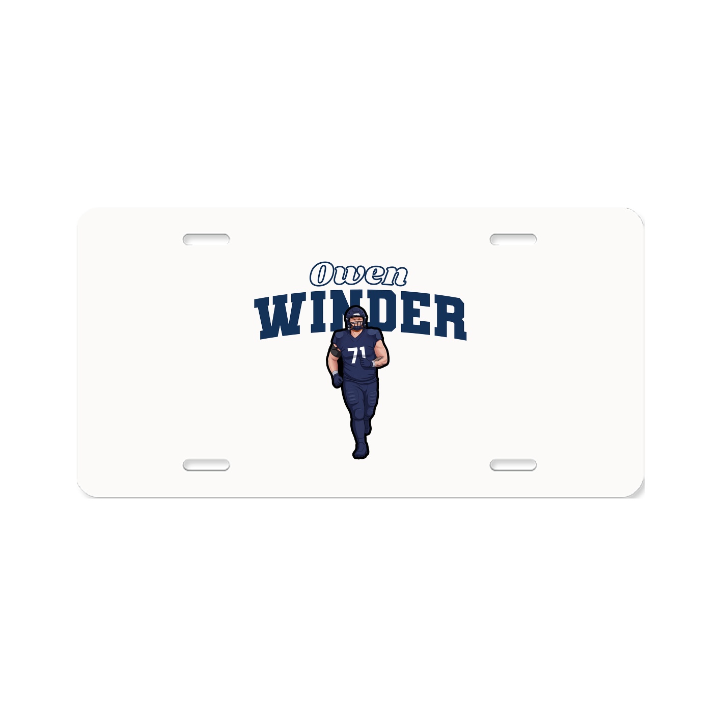 License Plate — Name Arch in Classic