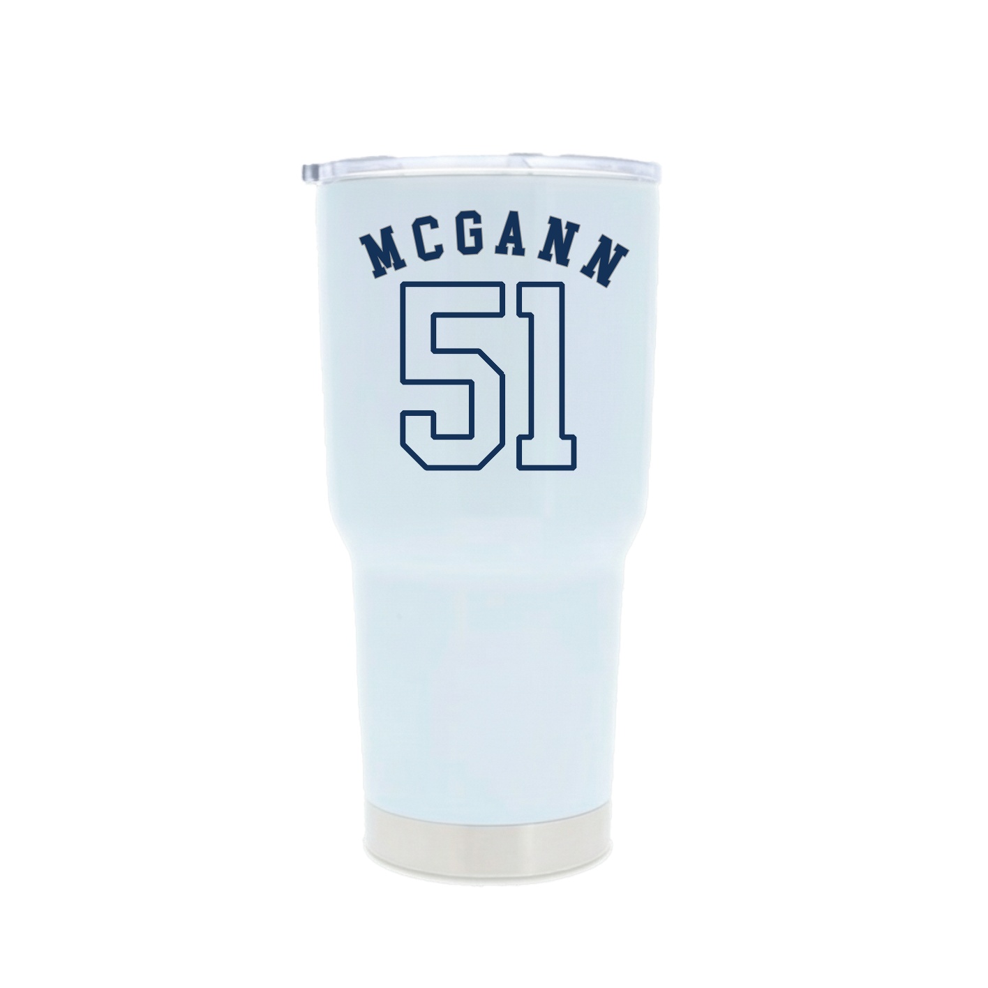 30oz Stainless Steel Tumbler — Shirsey Arch in White