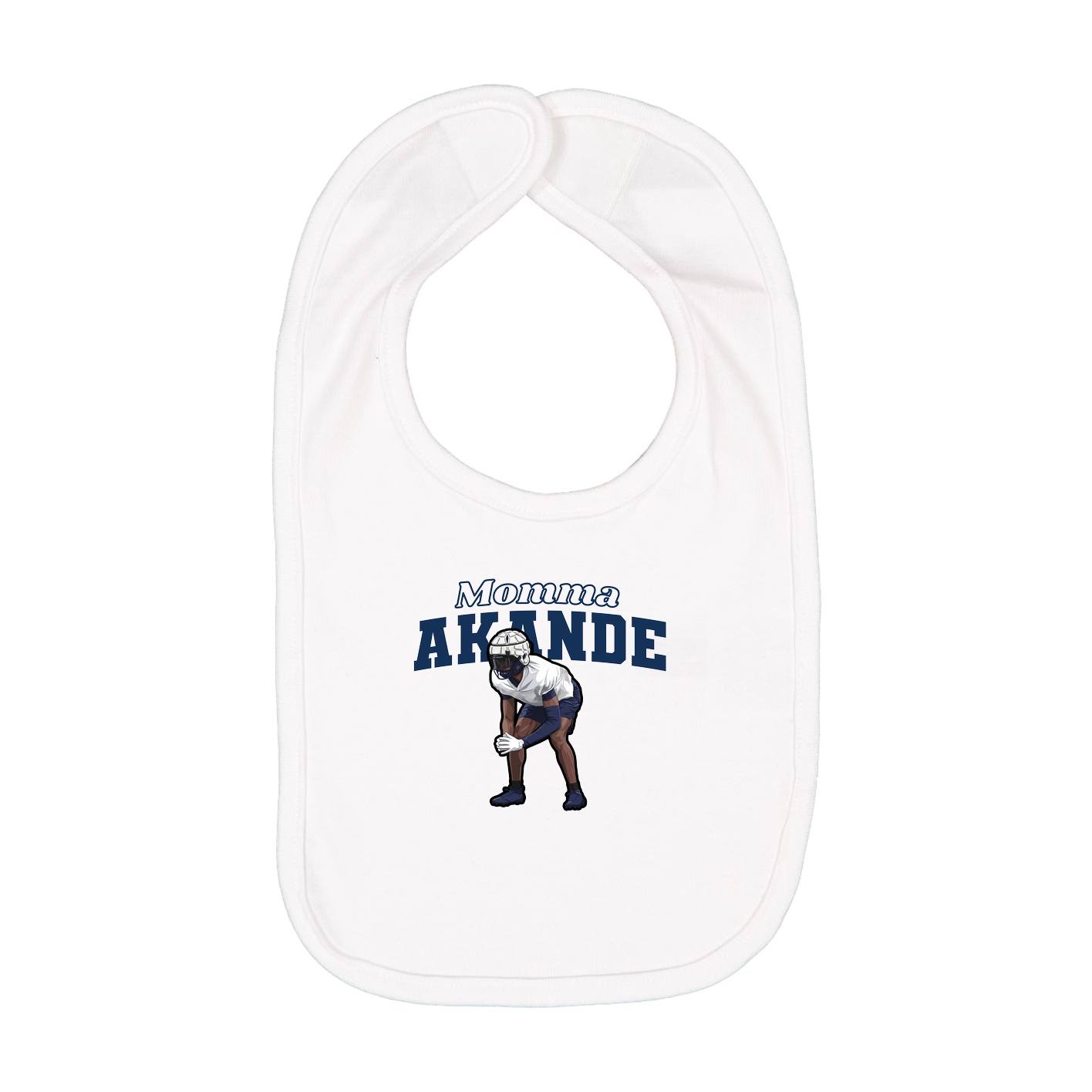 Infant Bib — Mothers Day Block in White