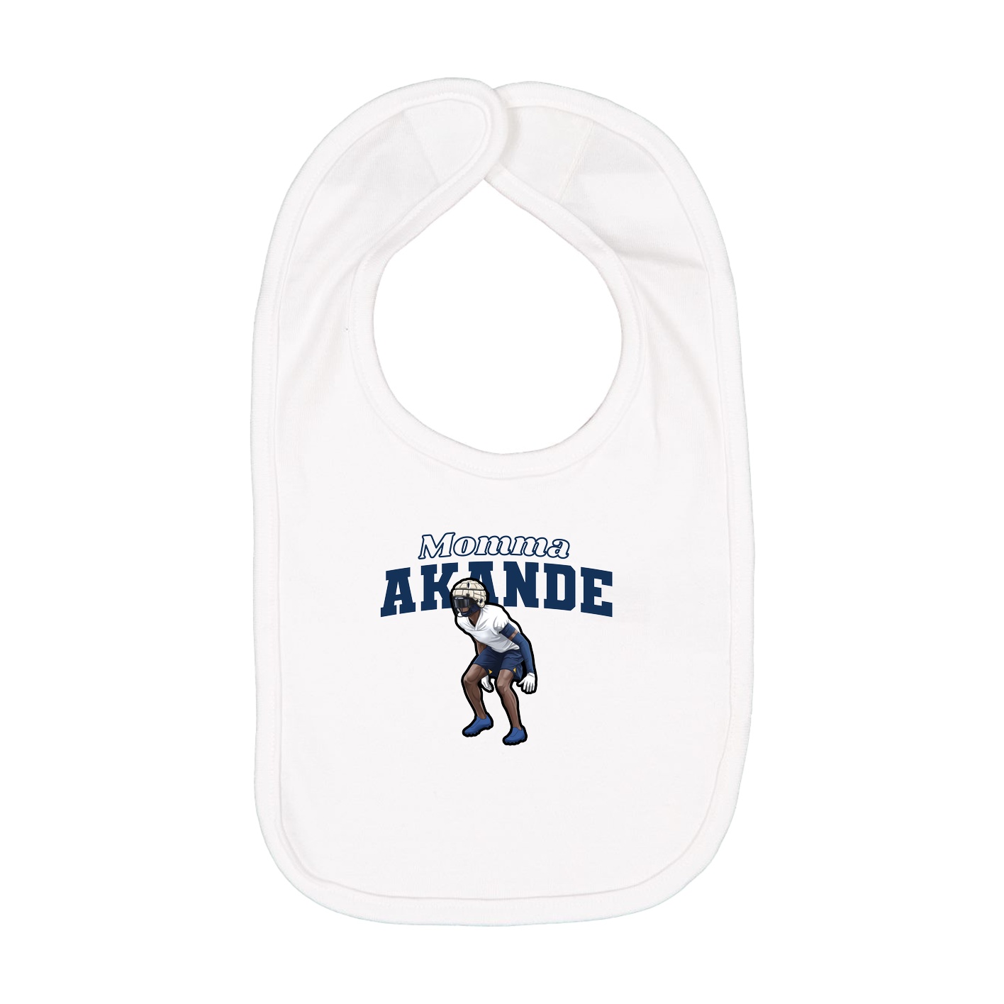 Infant Bib — Mothers Day Block in White