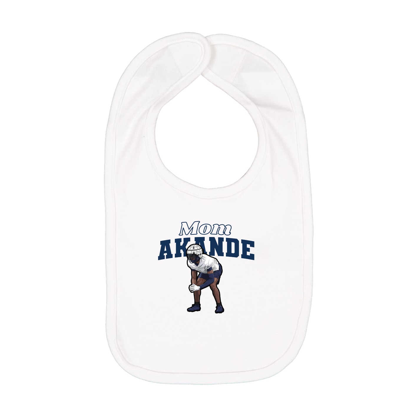 Infant Bib — Mothers Day Block in White