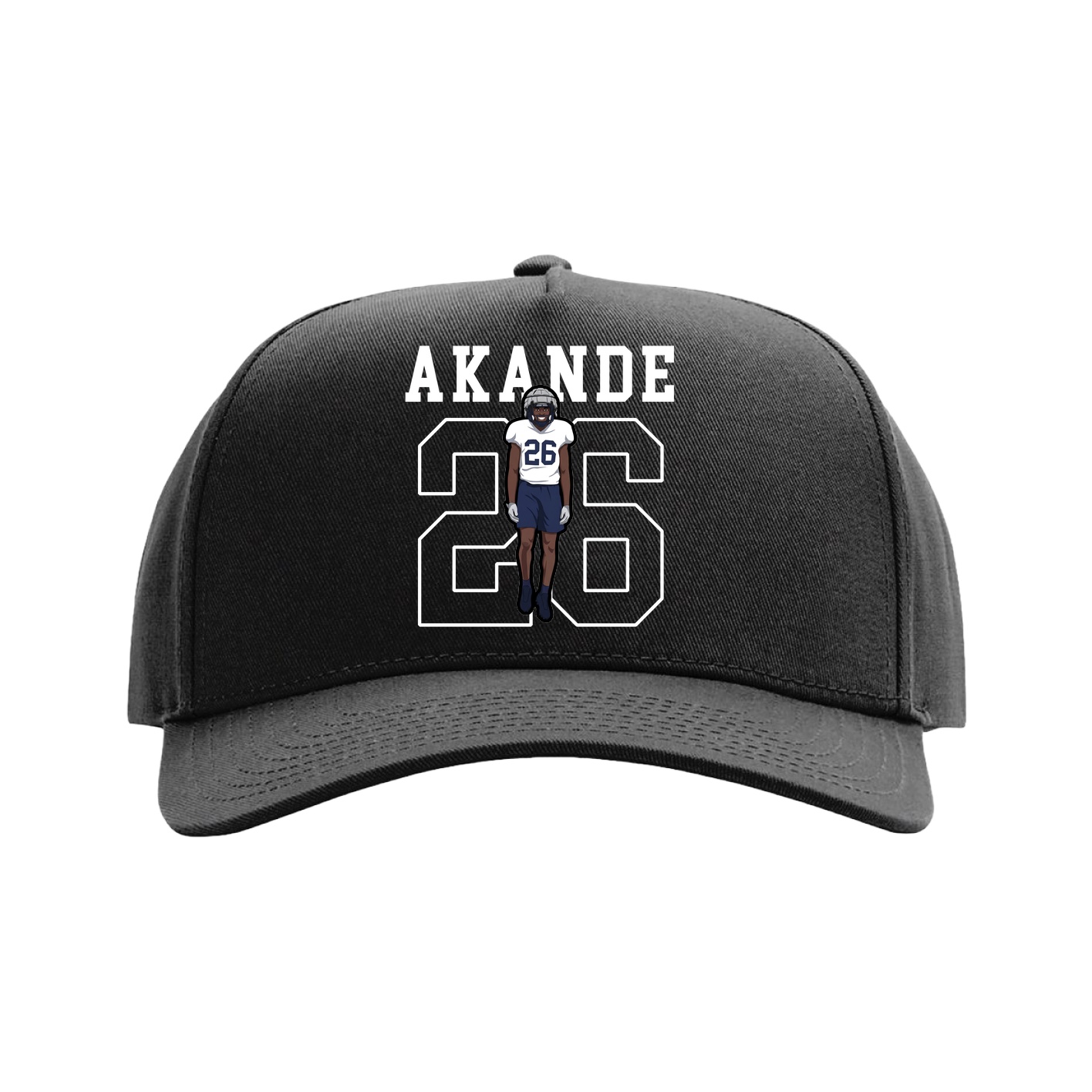 Full Fabric Five-Panel Champ Cap — Shirsey in Black
