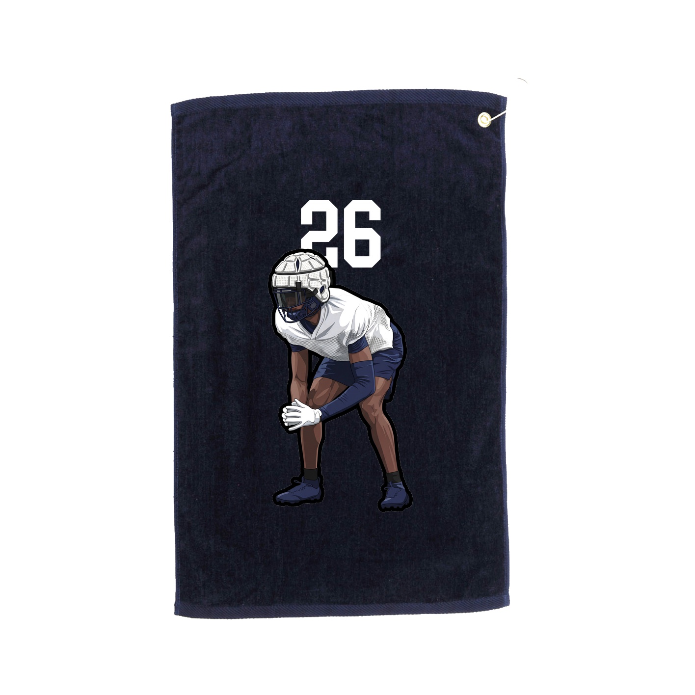 Golf Towel — Number Top in Navy