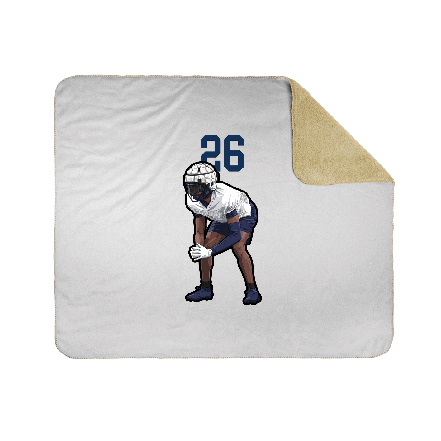 Throw Blanket — Number Top in White