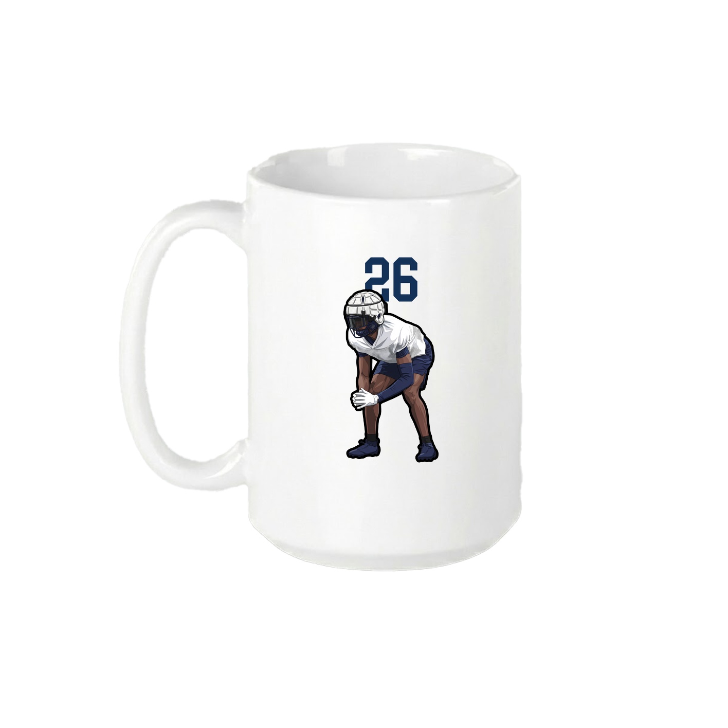 15oz Coffee Mug — Number Top in White