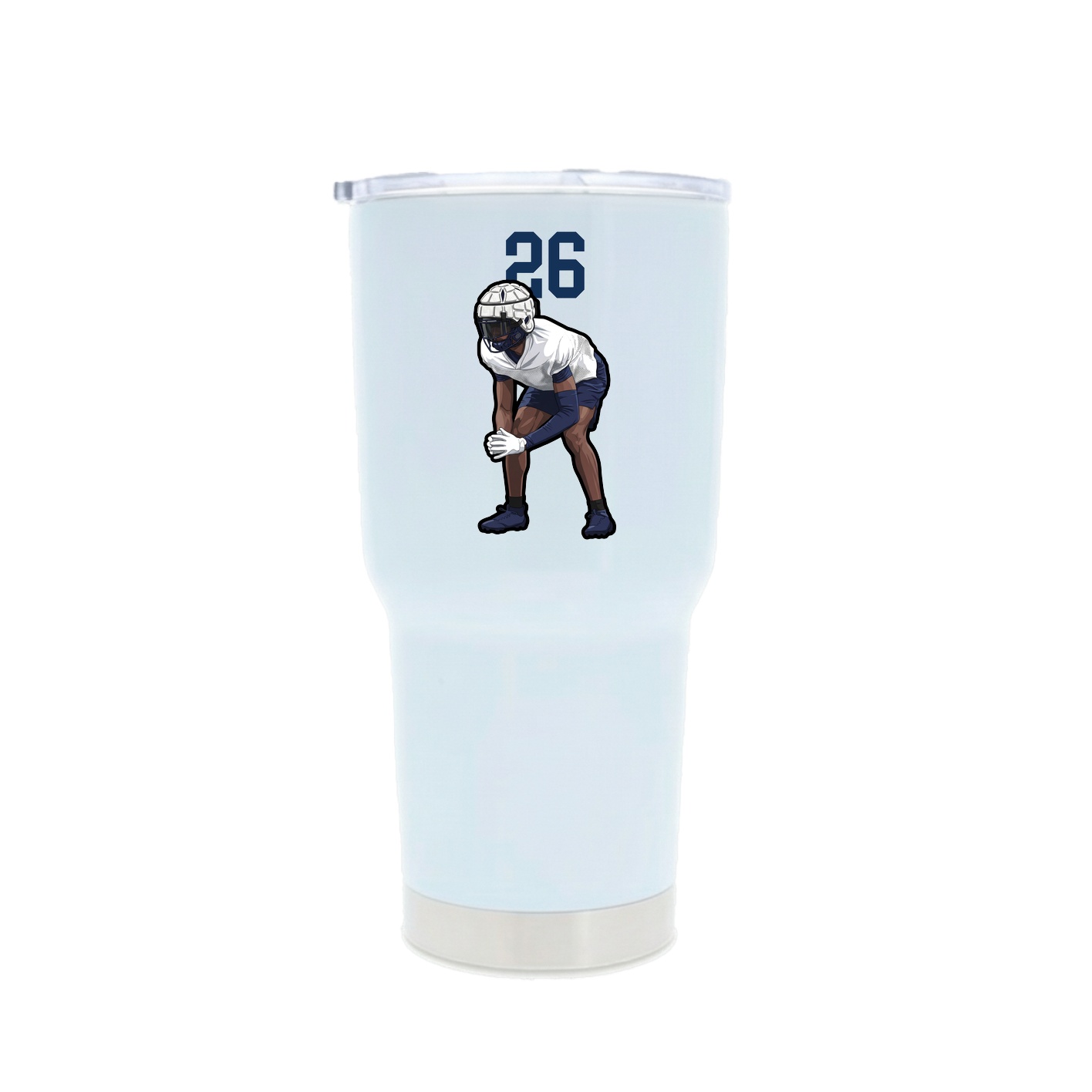 30oz Stainless Steel Tumbler — Number Top in White