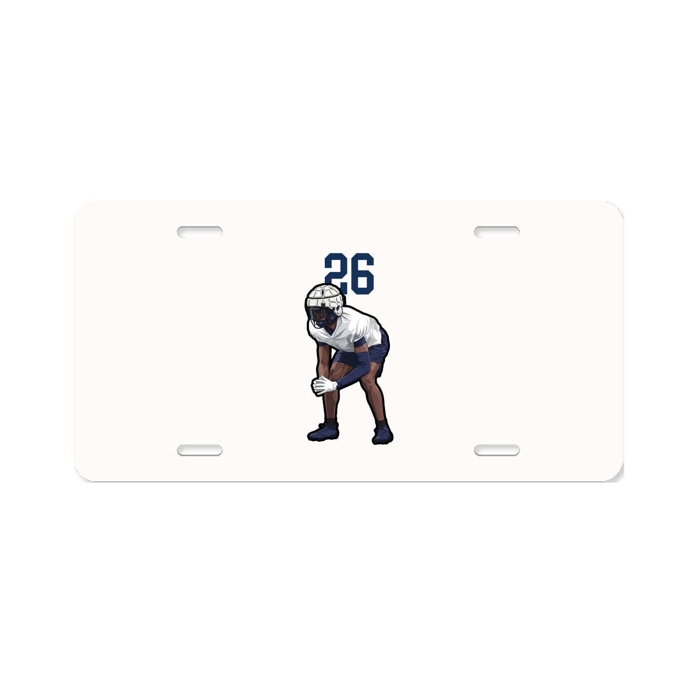 License Plate — Number Top in Classic