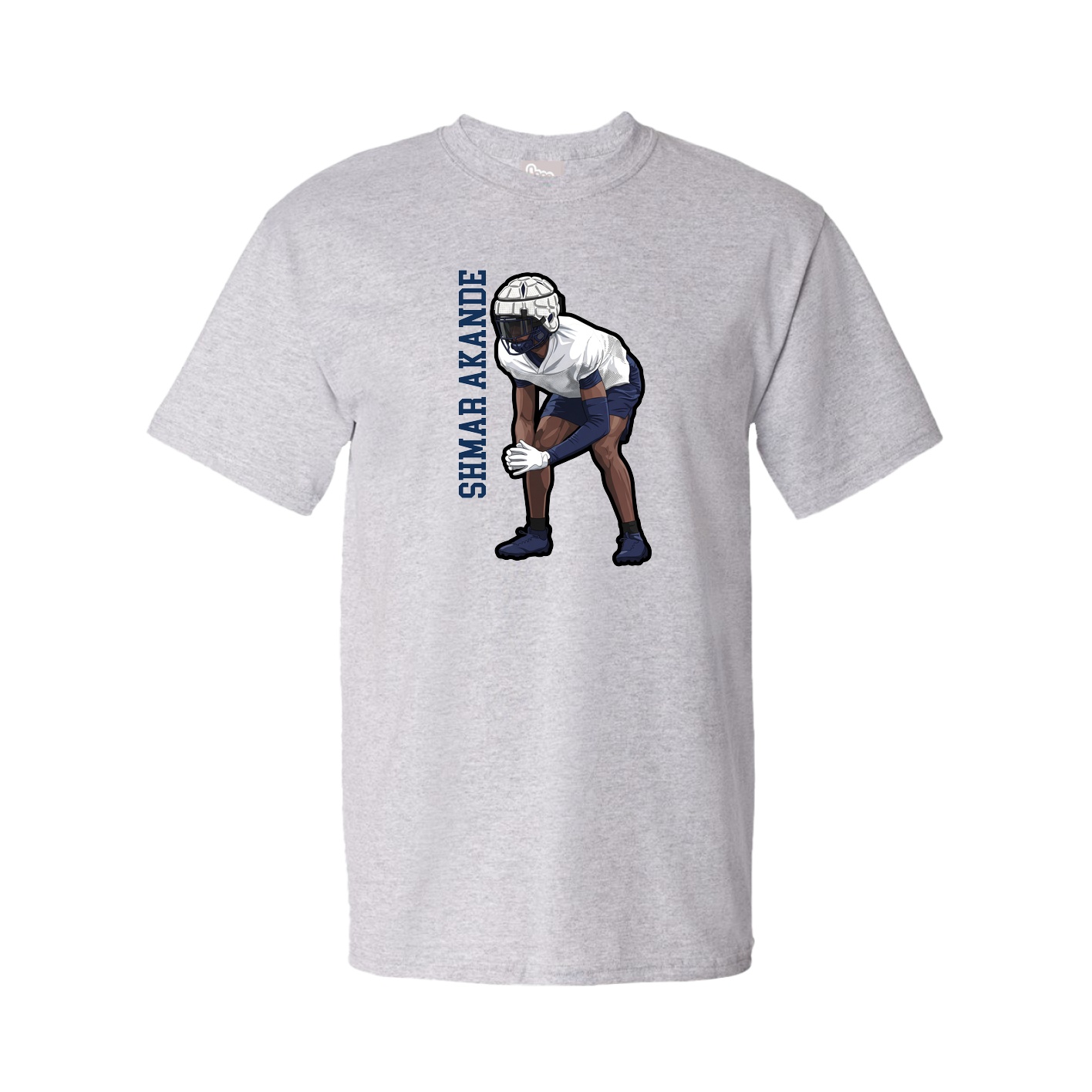 Youth Tee — Name Vertical in Grey