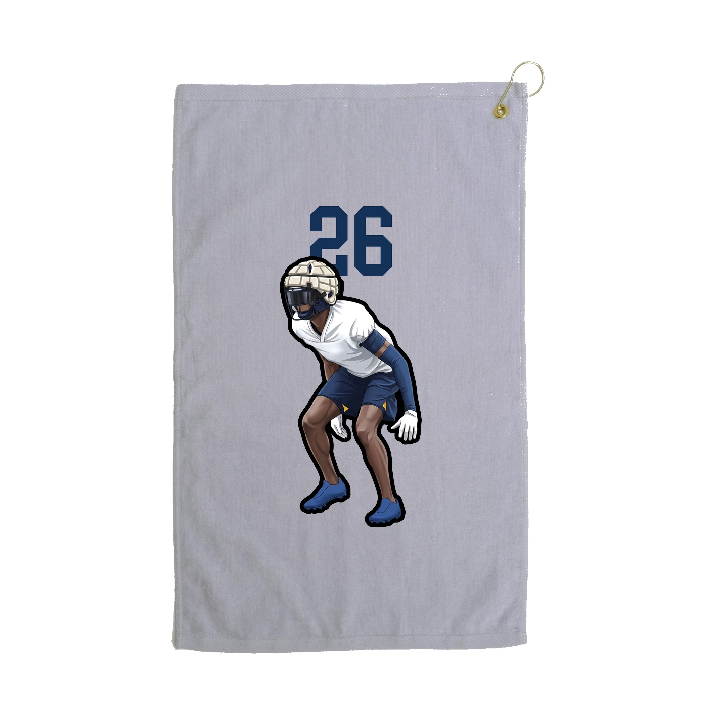 Golf Towel — Number Top in Grey