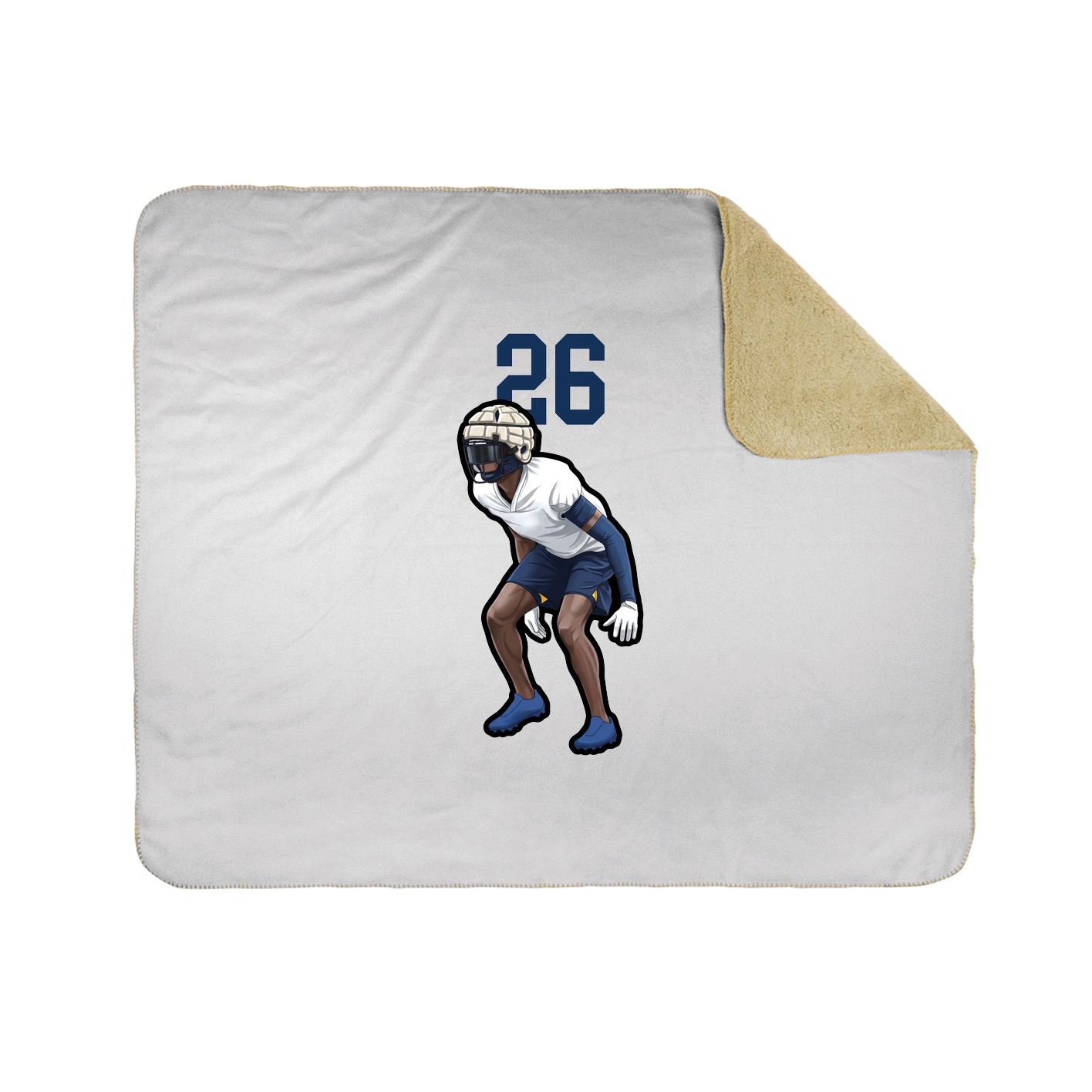 Throw Blanket — Number Top in White