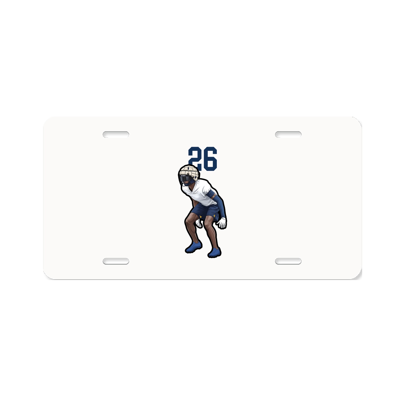 License Plate — Number Top in Classic