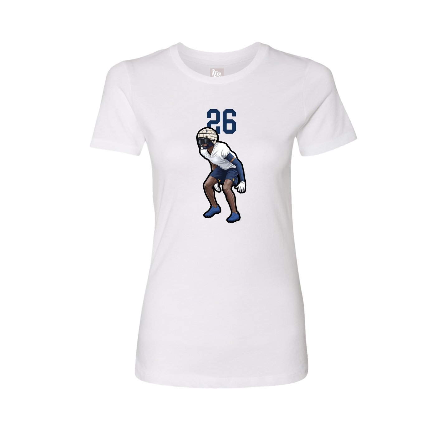 Fitted Women's Tee — Number Top in White