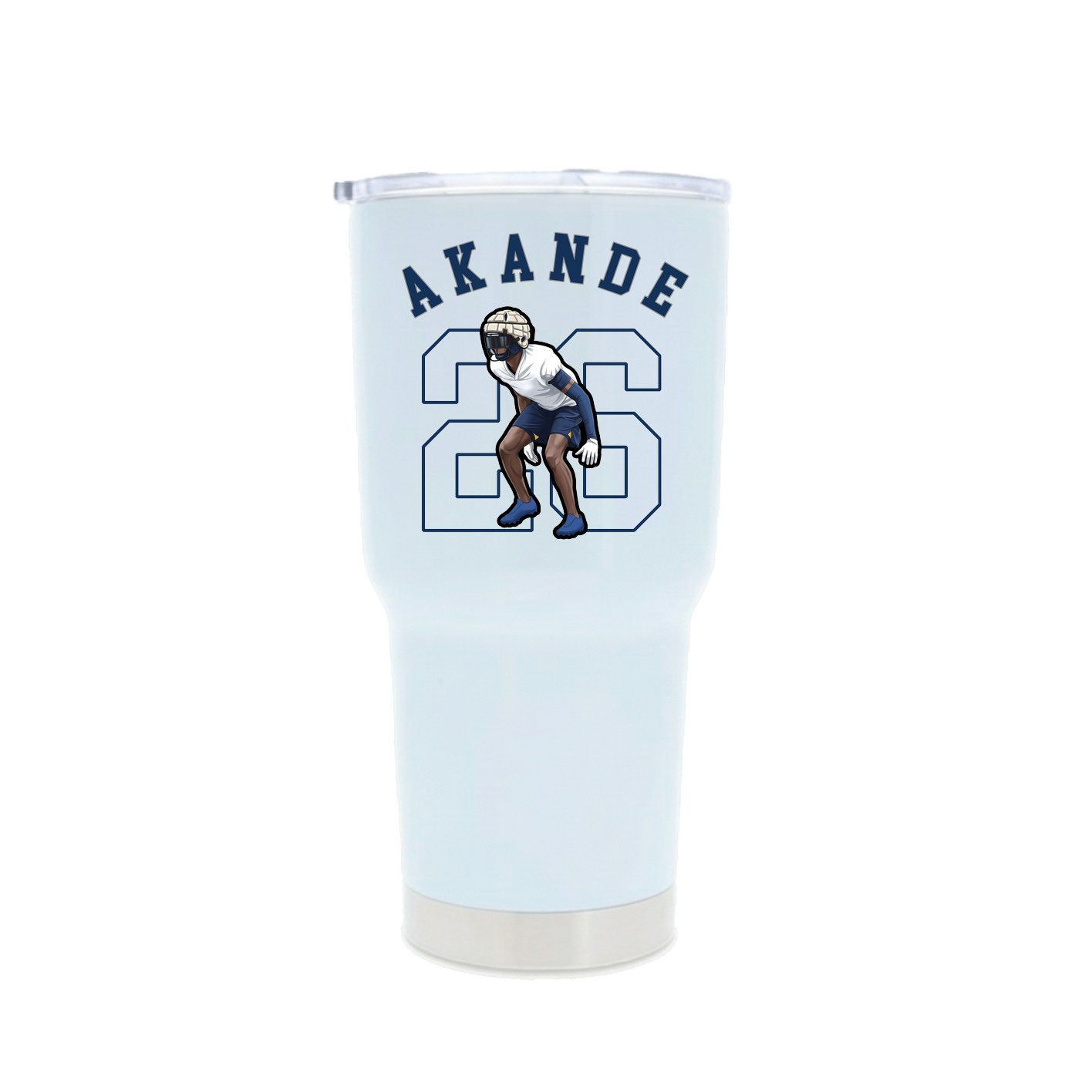 30oz Stainless Steel Tumbler — Shirsey Arch in White