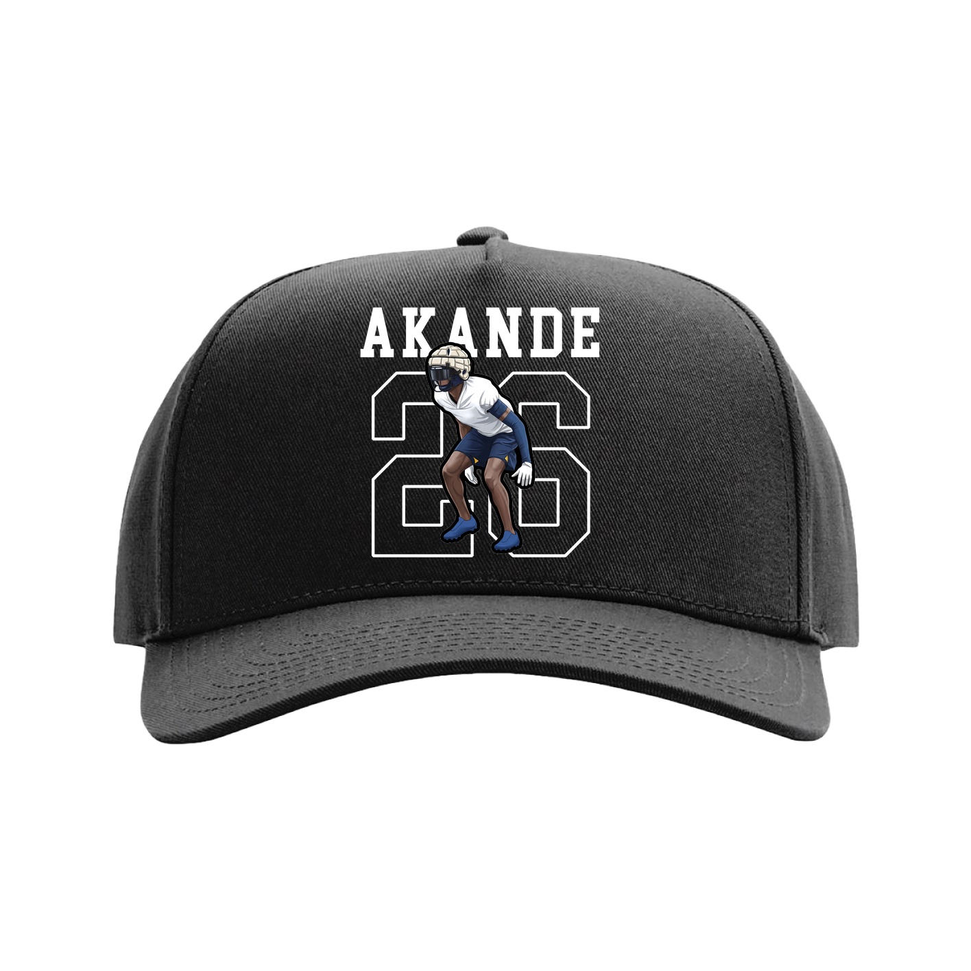 Full Fabric Five-Panel Champ Cap — Shirsey in Black