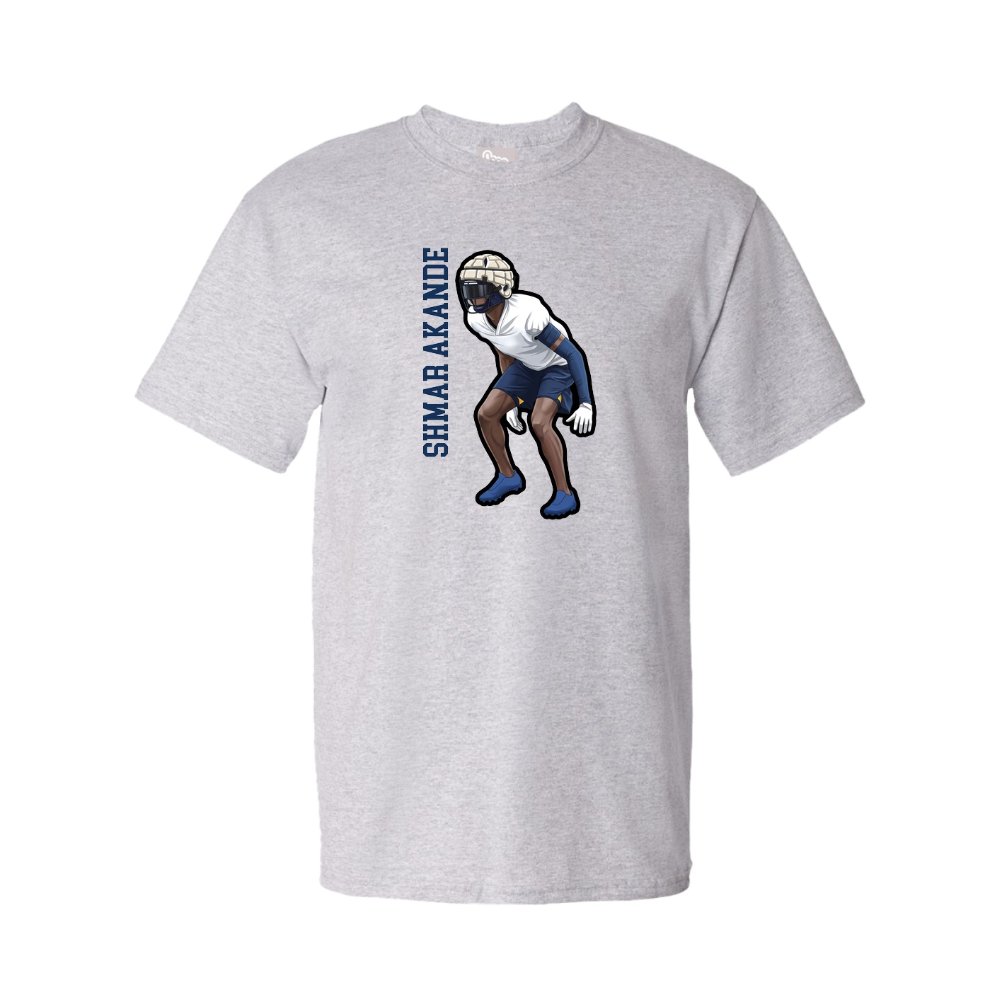 Youth Tee — Name Vertical in Grey